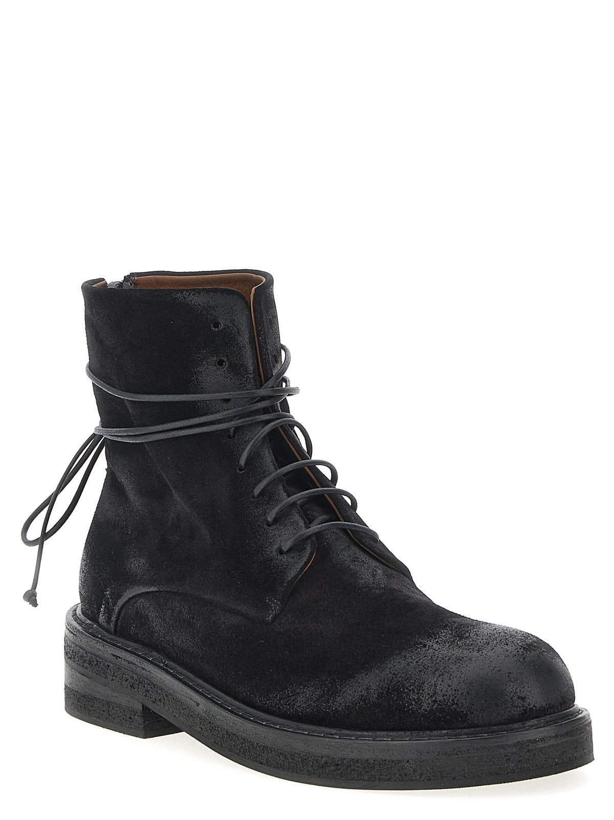 Marsell Black Cotton Chelsea Men's Boots