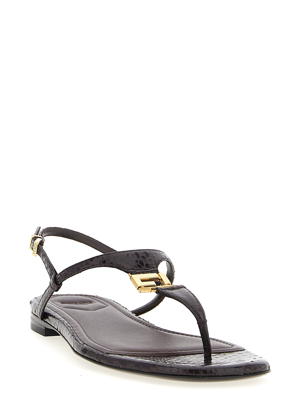 Fendi Purple Elastane Flat Women's Sandals