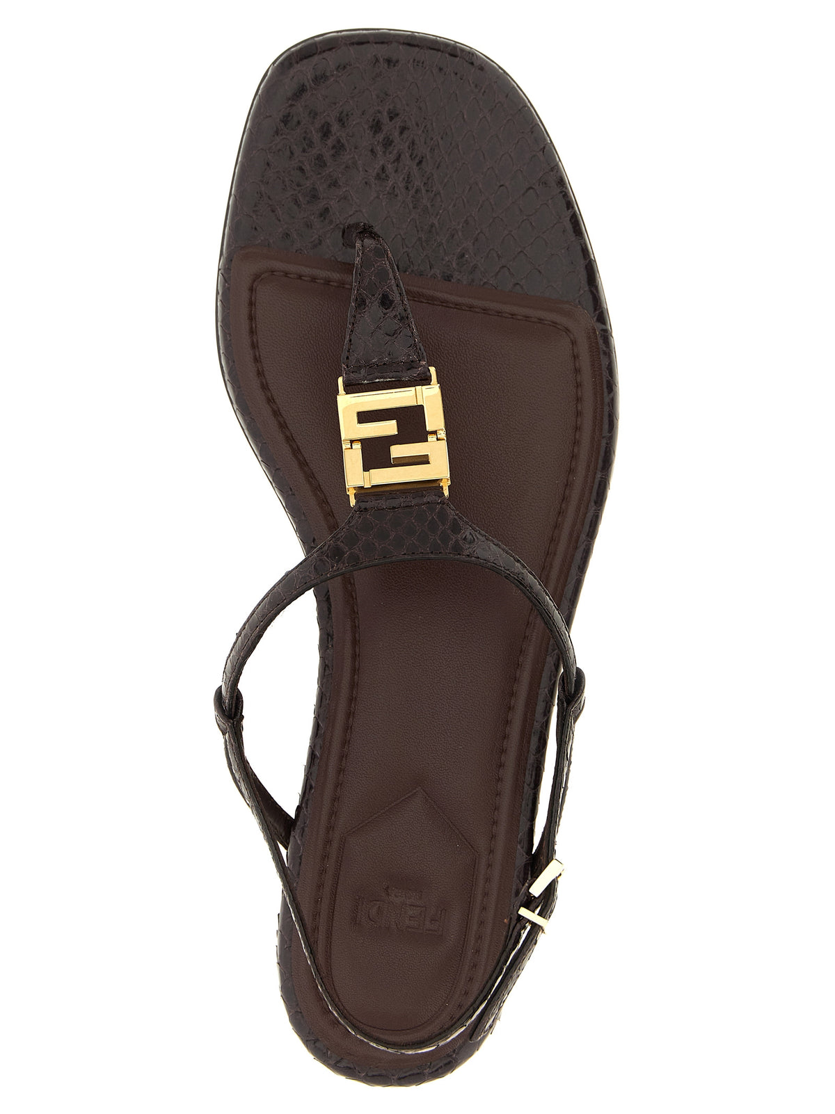 Fendi Purple Elastane Flat Women's Sandals