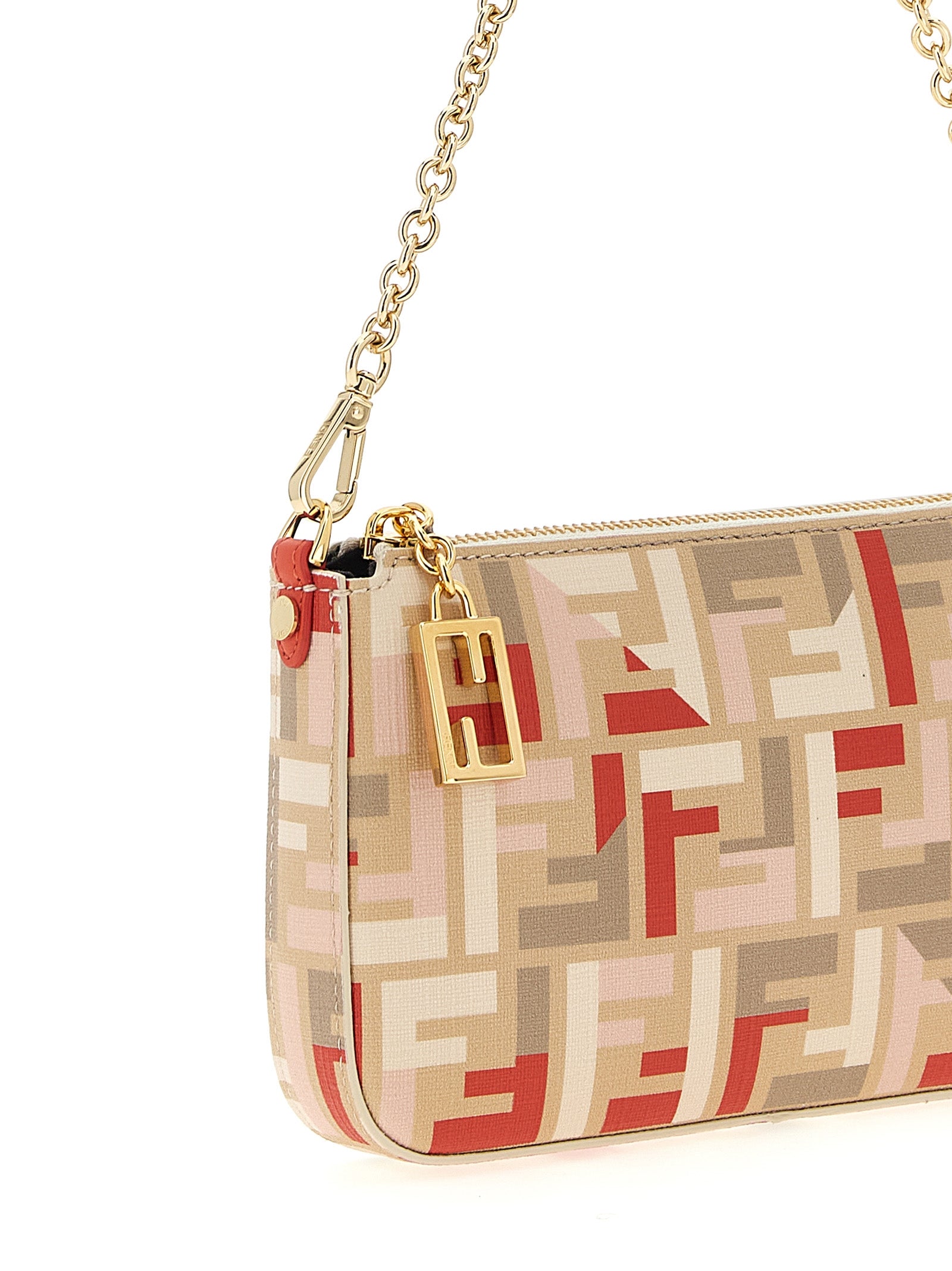 Fendi Multicolor Polyethylene Clutch Women's Bag
