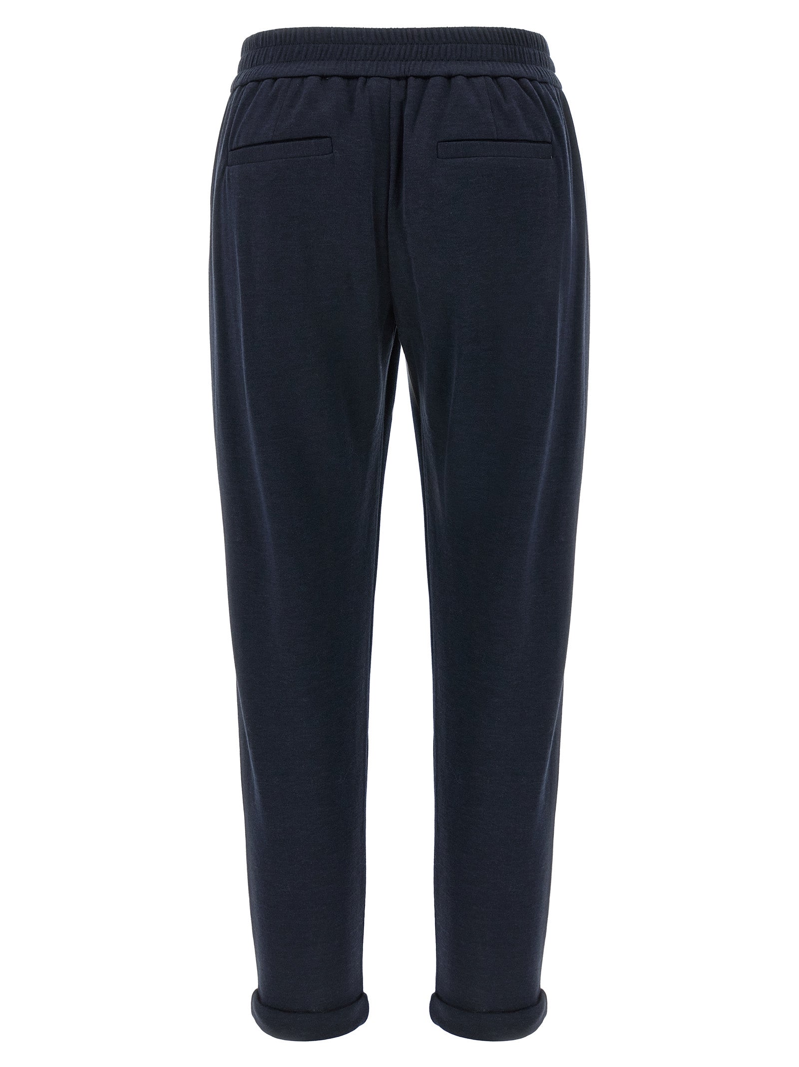 Brunello Cucinelli Blue Cotton Joggers (Workout Women's Pants)