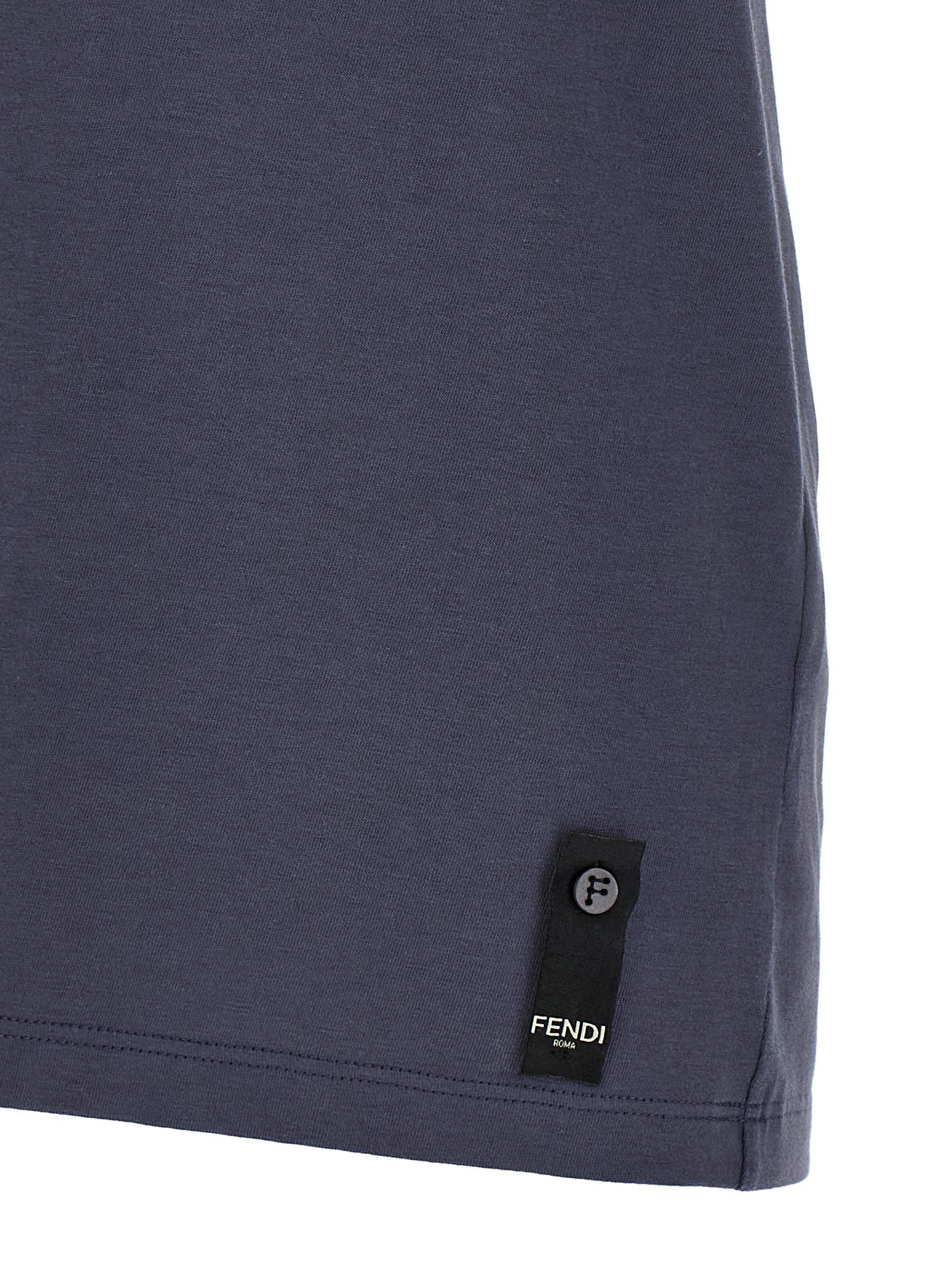 Fendi Blue Cotton Men's T-Shirt