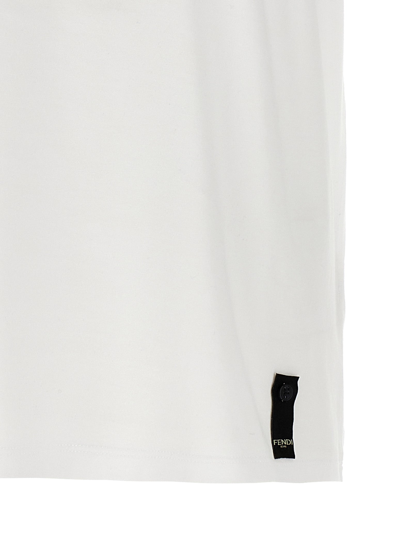 Fendi White Cotton Men's T-Shirt