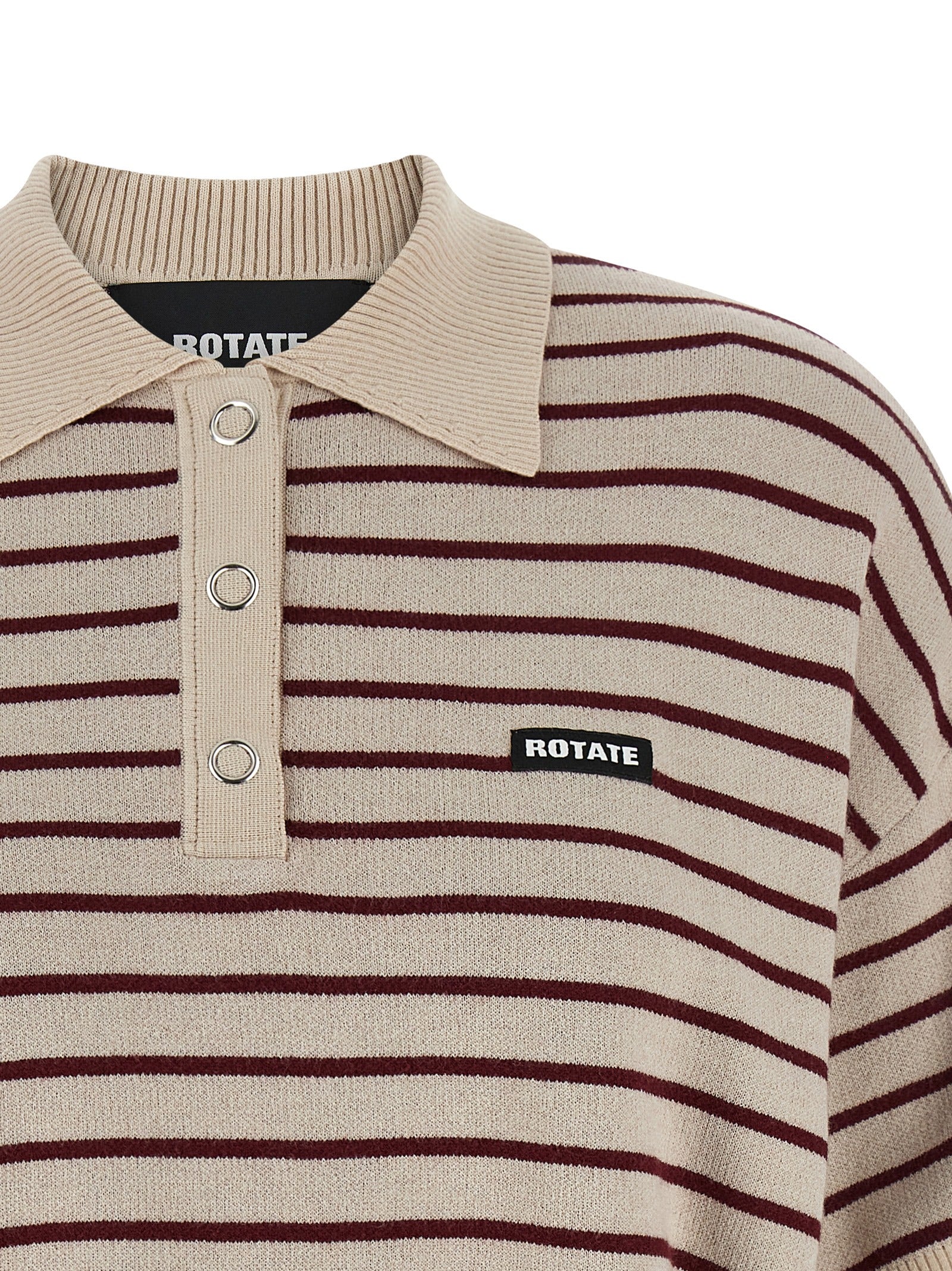 ROTATE BIRGER CHRISTENSEN Multicolor Mohair Polo Women's Shirt