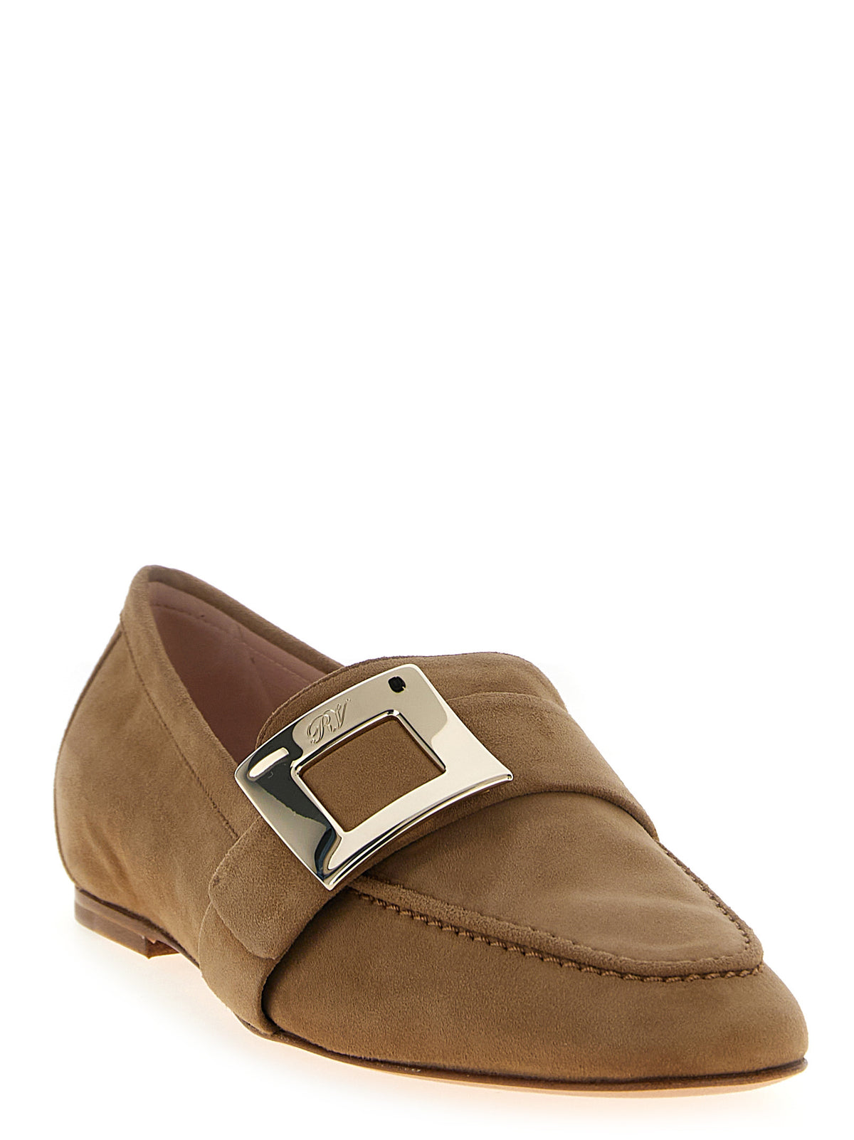 Roger Vivier Beige Goatskin Slip-On Women's Loafers