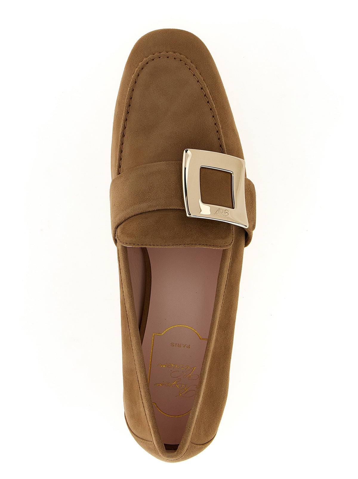 Roger Vivier Beige Goatskin Slip-On Women's Loafers