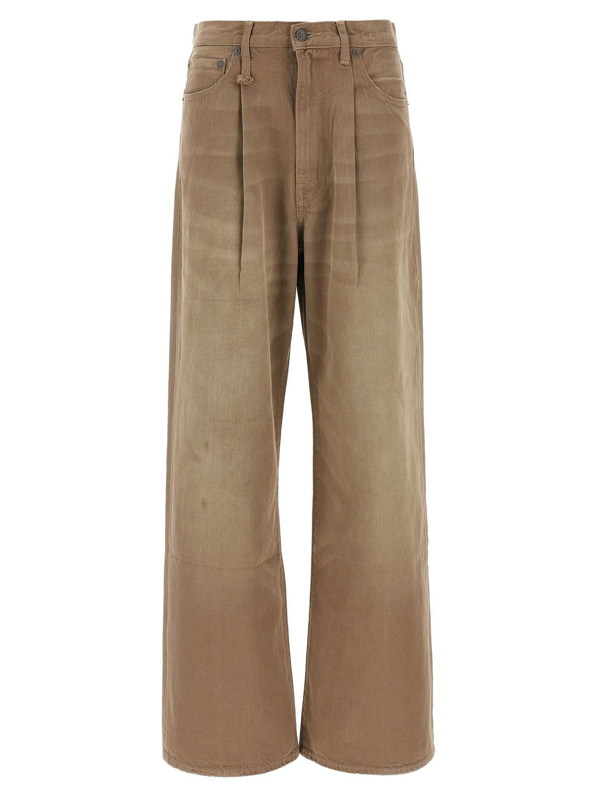 R13 Brown Cotton High-Waisted Women's Jean