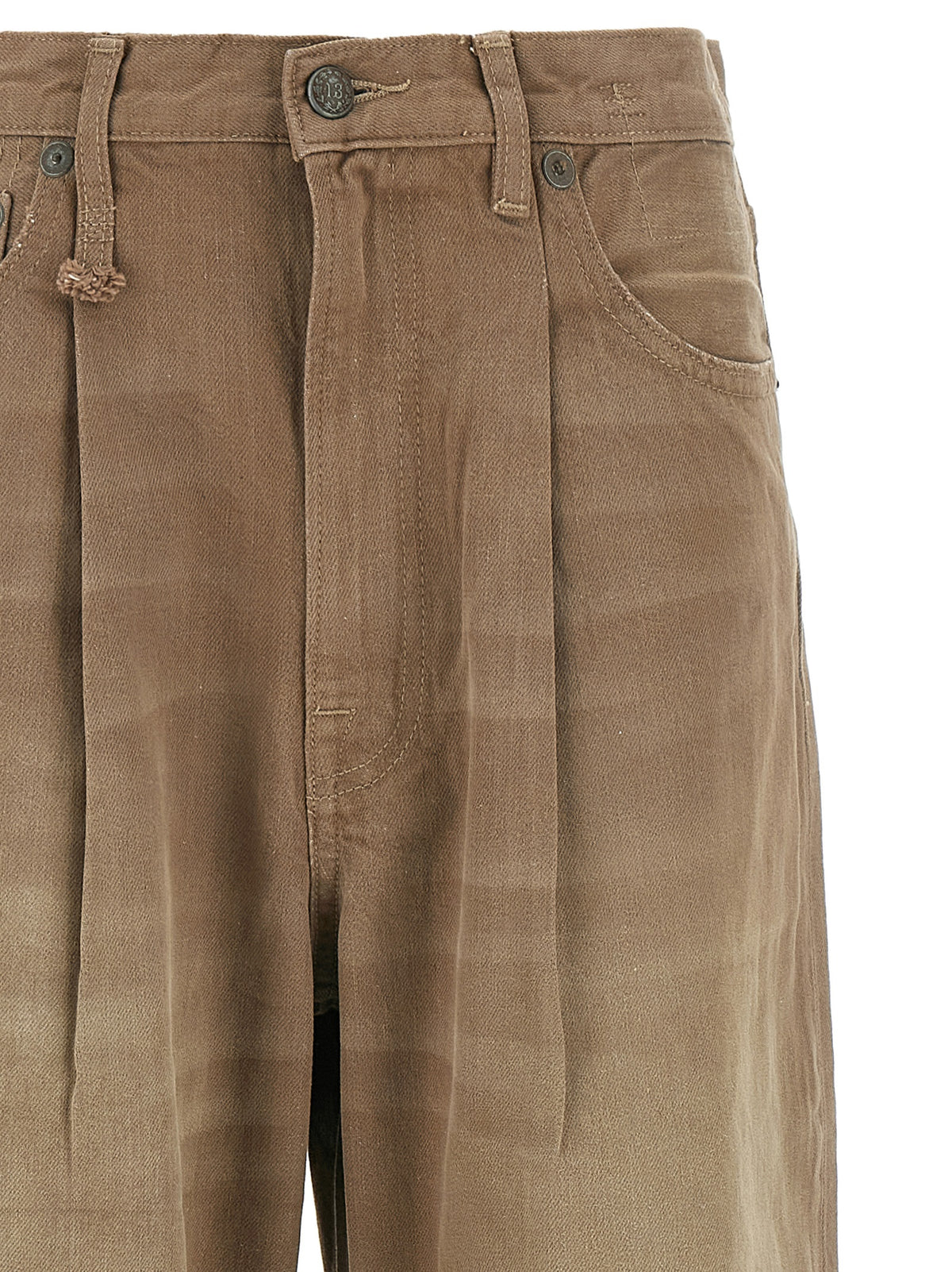 R13 Brown Cotton High-Waisted Women's Jean