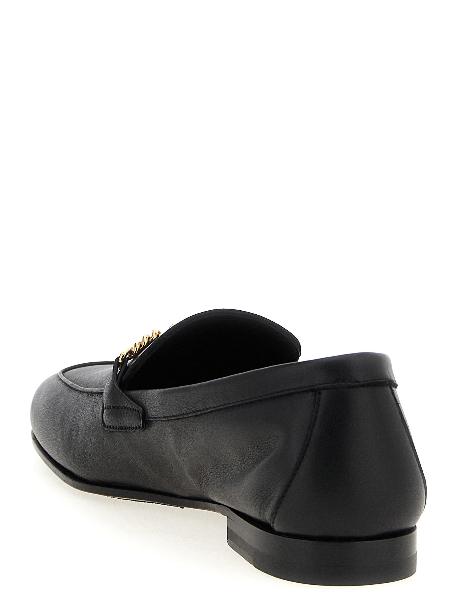 Versace Black Calfskin Slip-On Men's Loafers