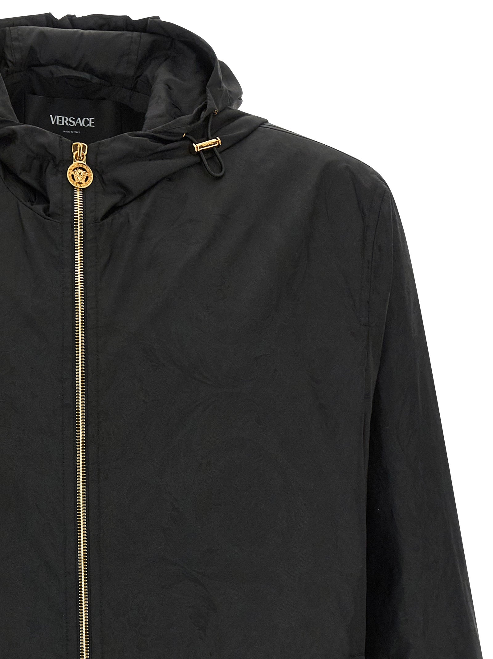 Versace Black Nylon Shell Men's Jacket