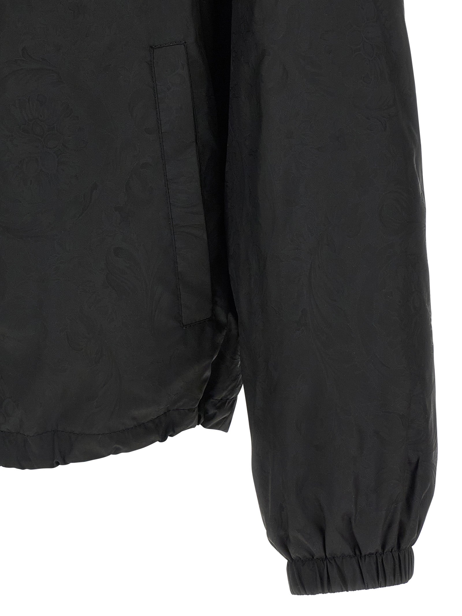 Versace Black Nylon Shell Men's Jacket