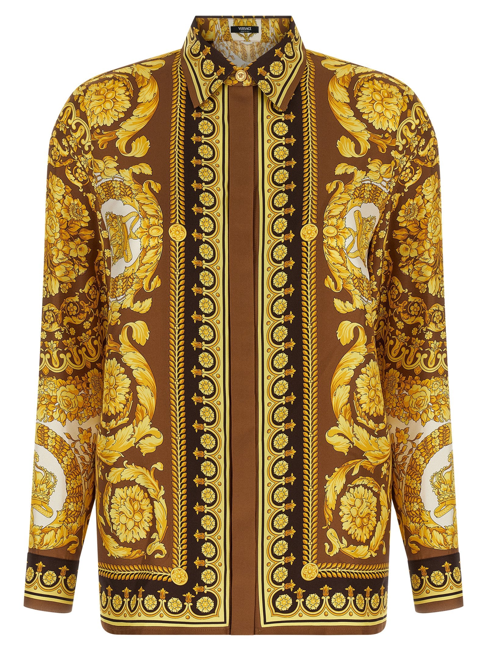 Versace Gold Silk Women's Blouse