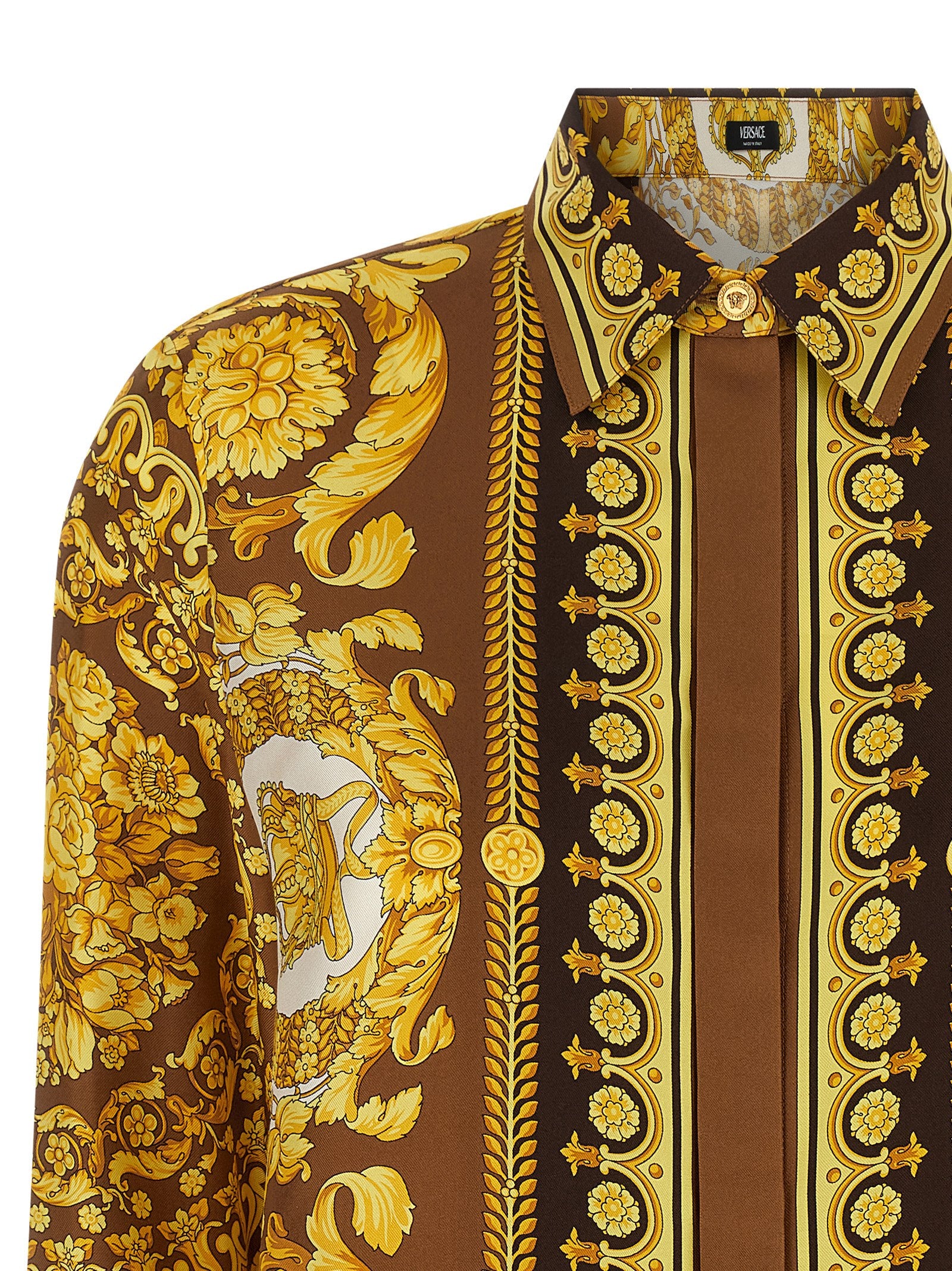 Versace Gold Silk Women's Blouse