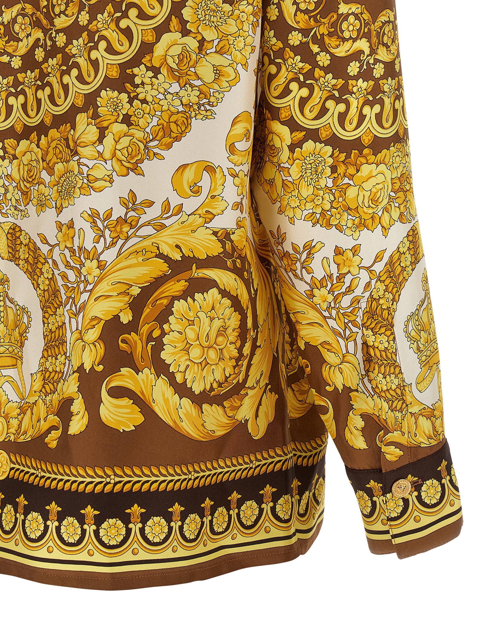 Versace Gold Silk Women's Blouse