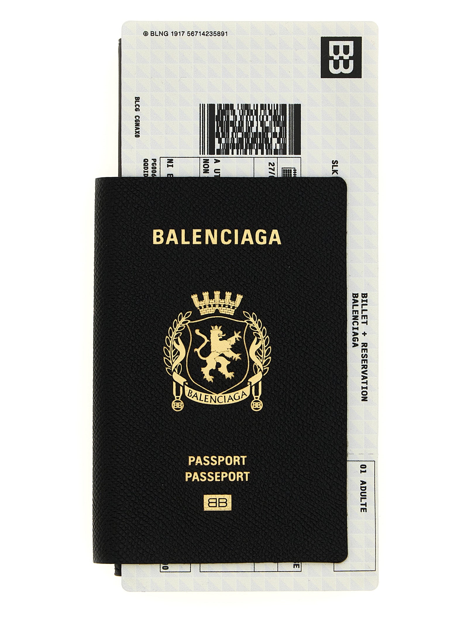 Balenciaga Black Leather Men's Wallet