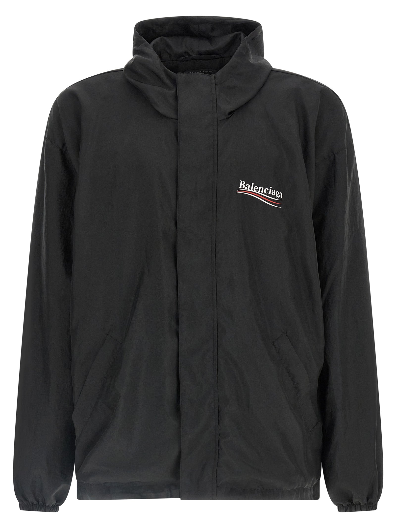 Balenciaga Black Polyester Shell Men's Jacket