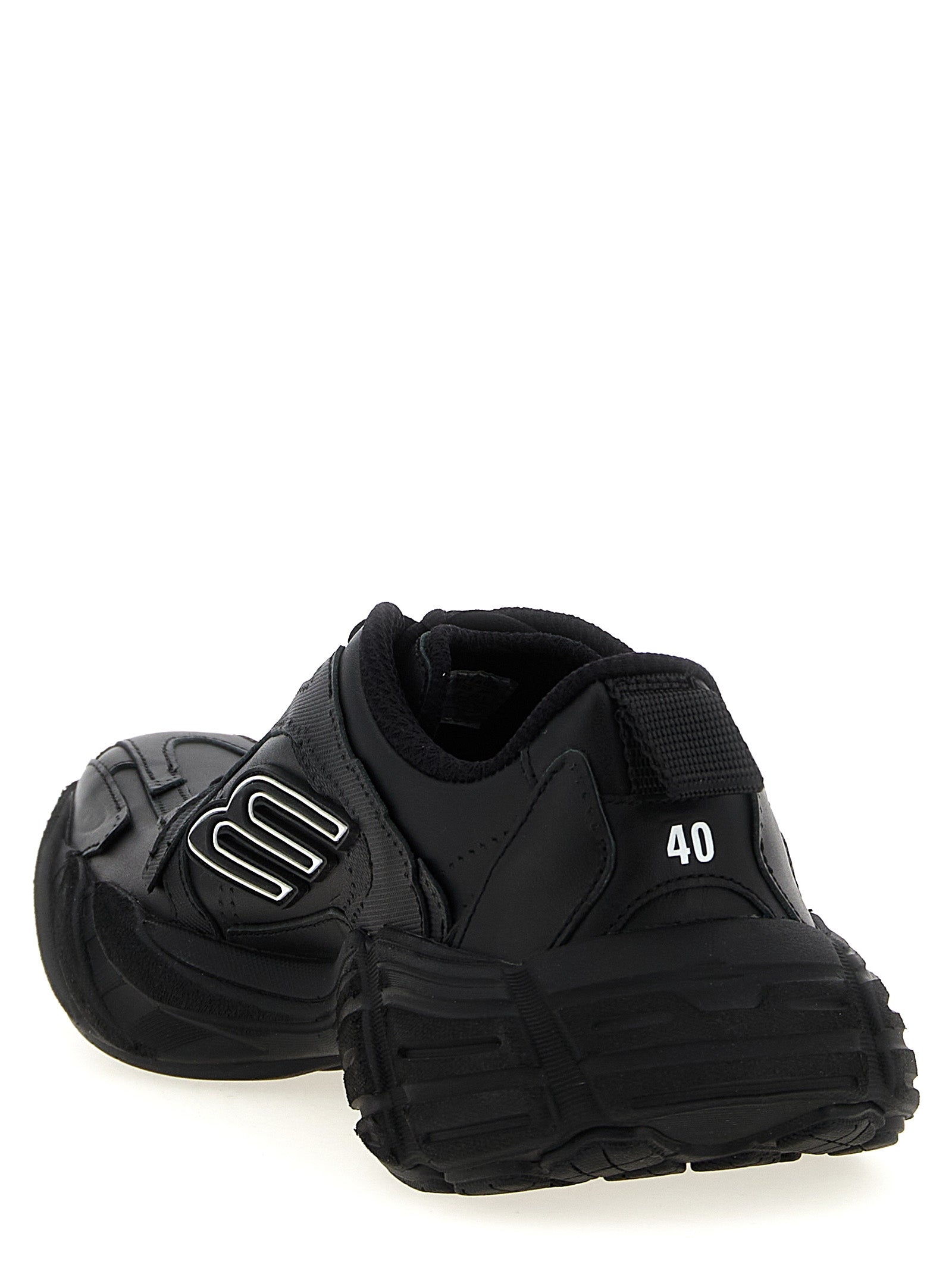 Balenciaga Black Calfskin Athletic Men's Sneakers