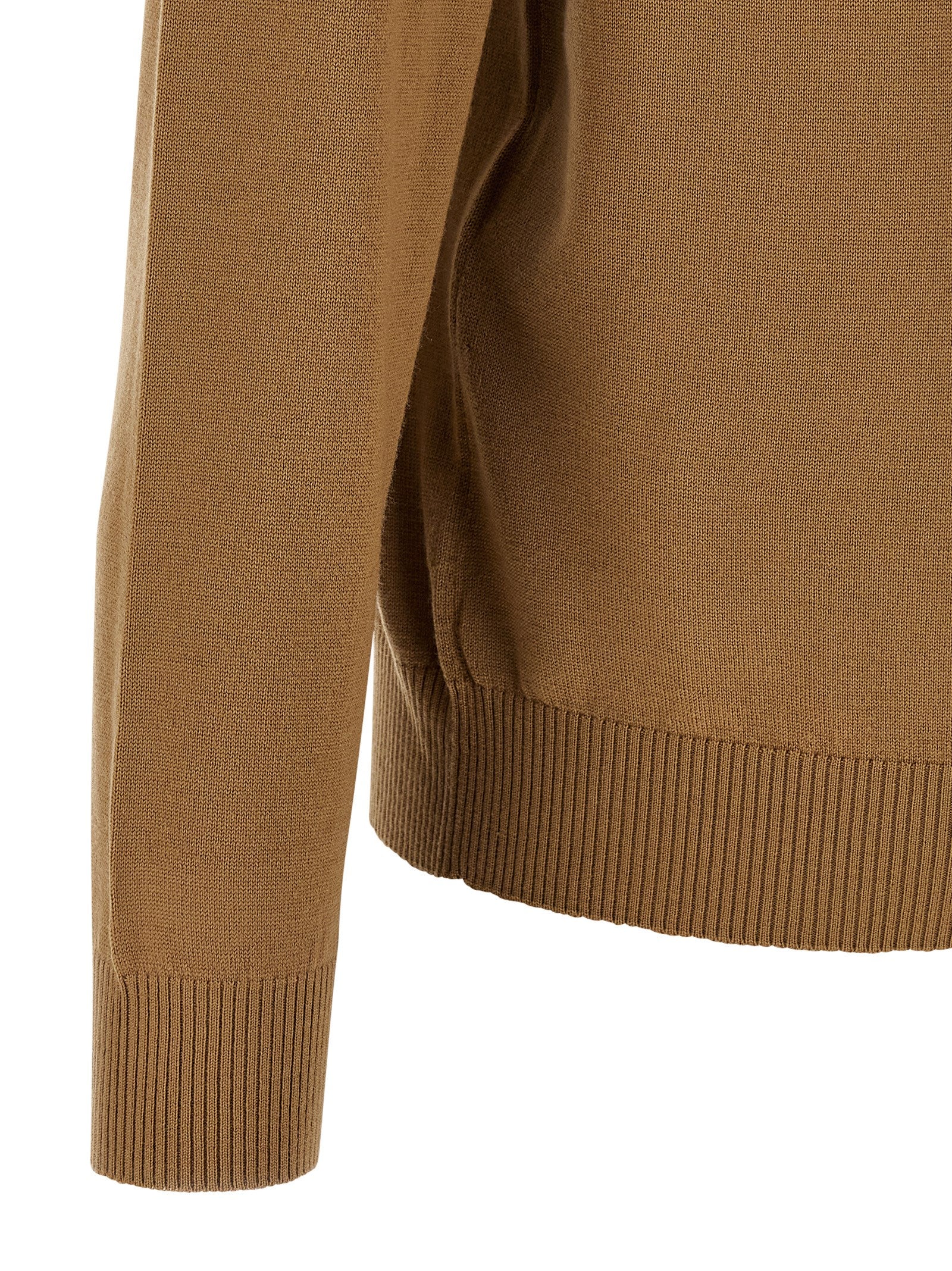 Fendi Beige Virgin Wool Men's Cardigan
