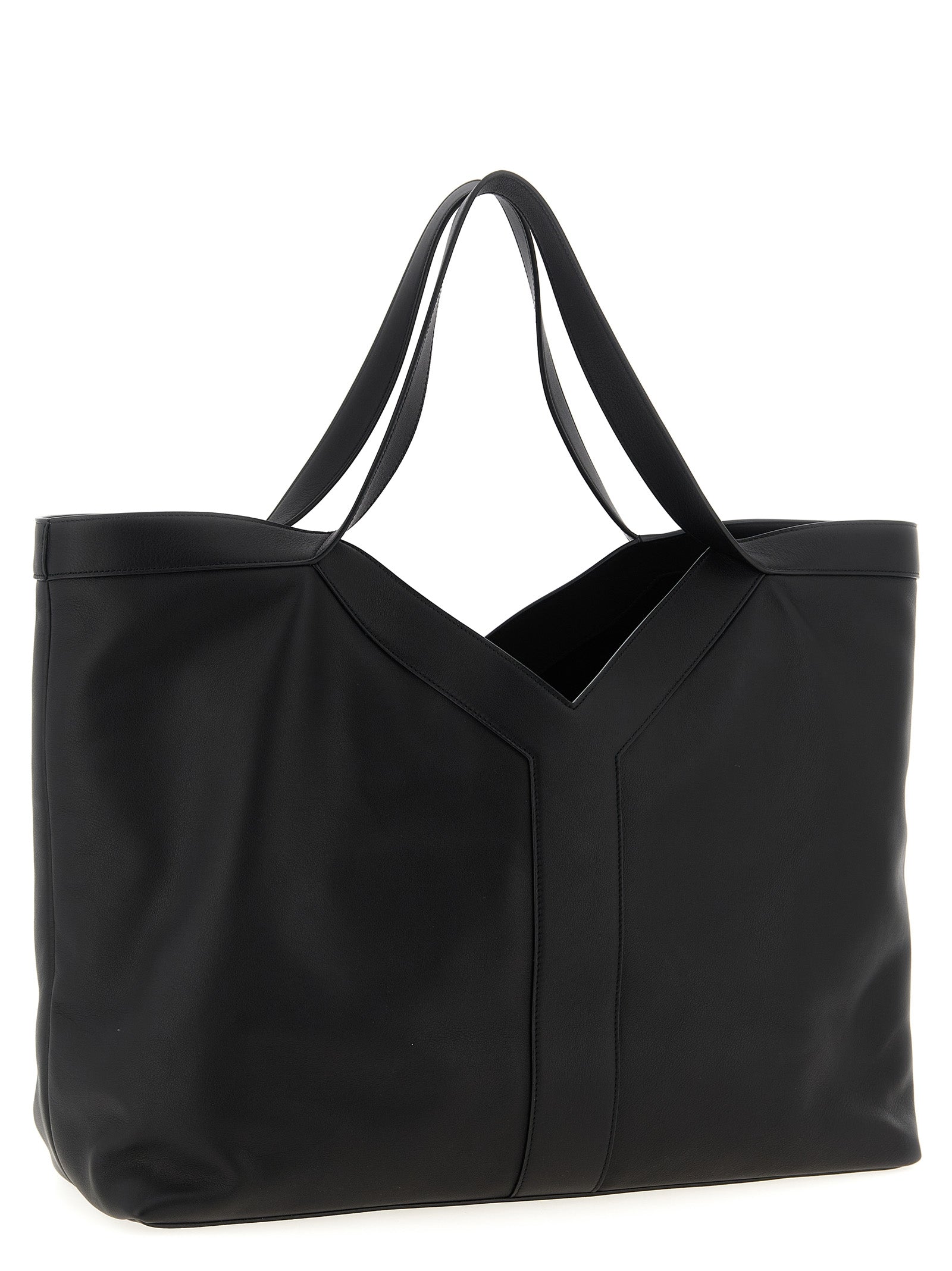 Saint Laurent Black Calfskin Tote Men's Bag