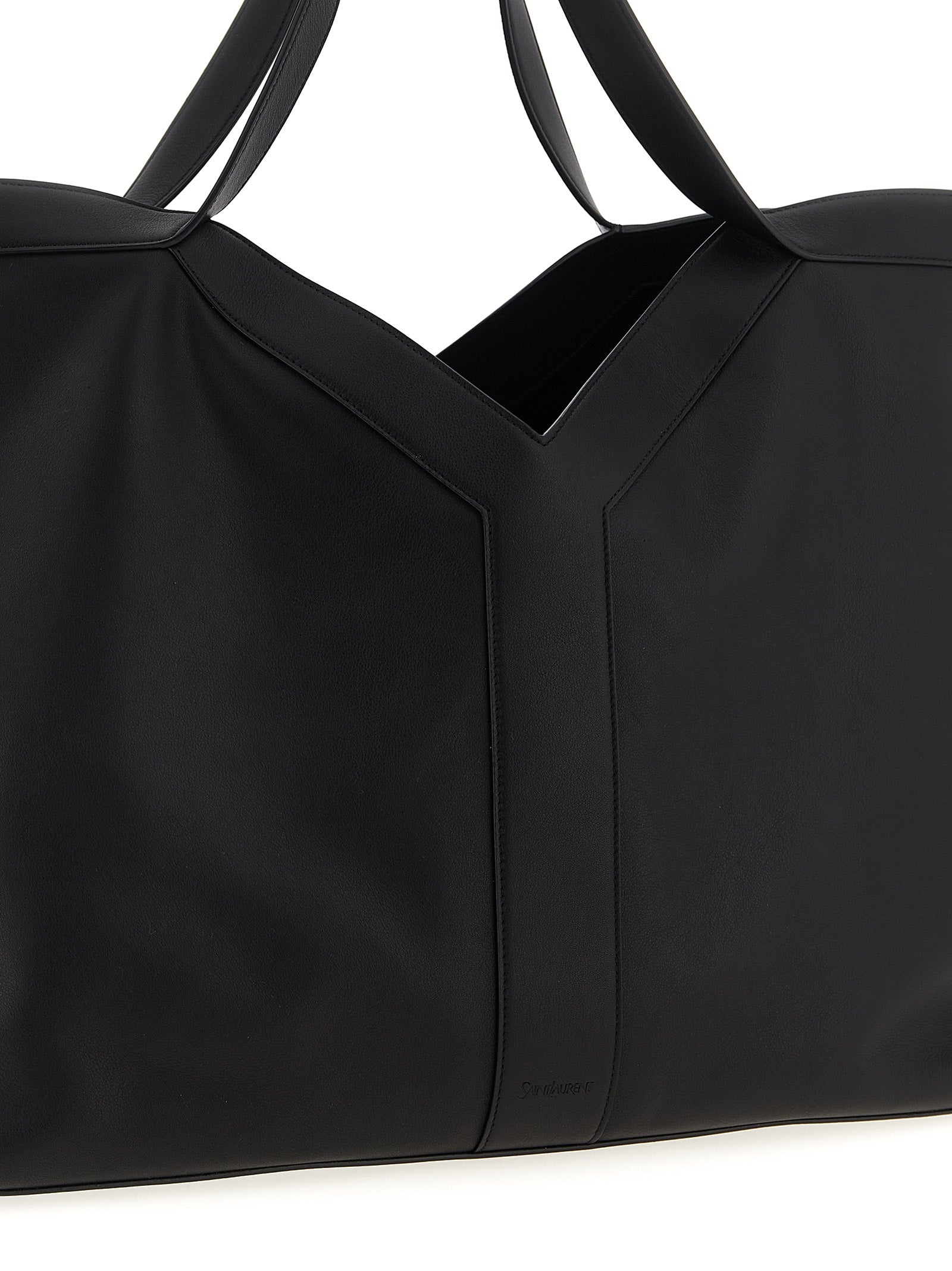 Saint Laurent Black Calfskin Tote Men's Bag