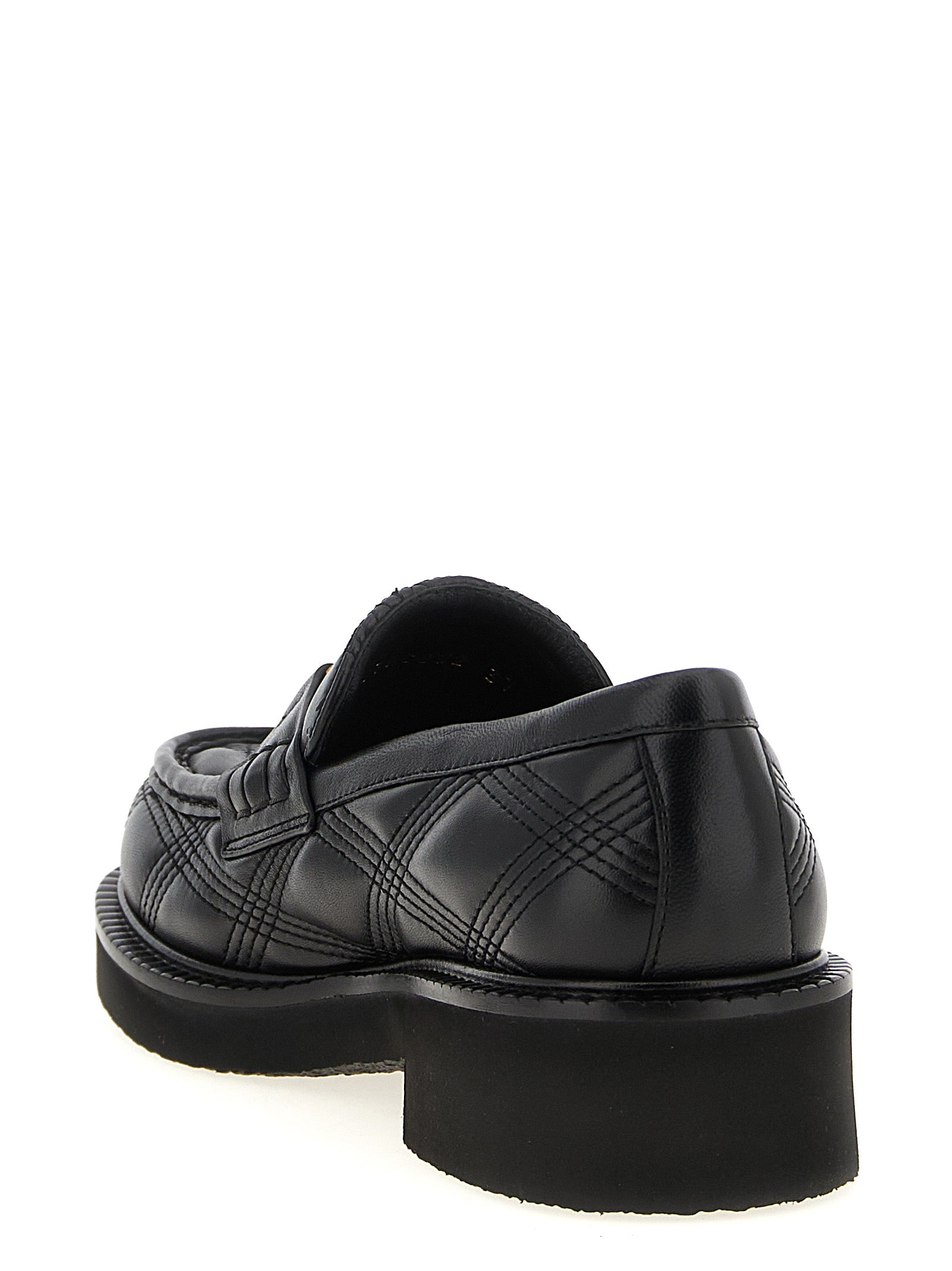 Valentino Garavani Black Lamb Leather Slip-On Women's Loafers
