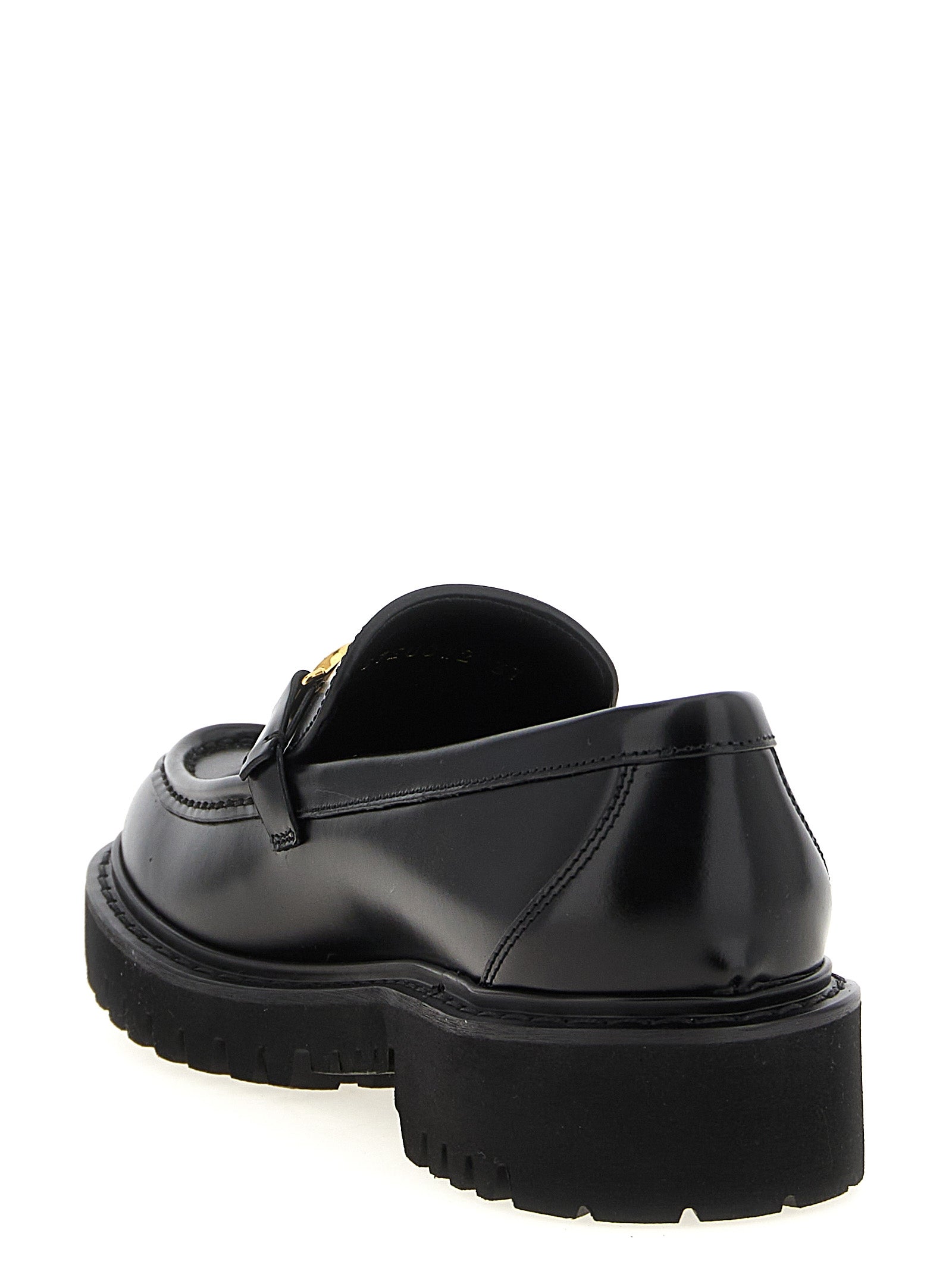 Valentino Garavani Black Calfskin Slip-On Women's Loafers