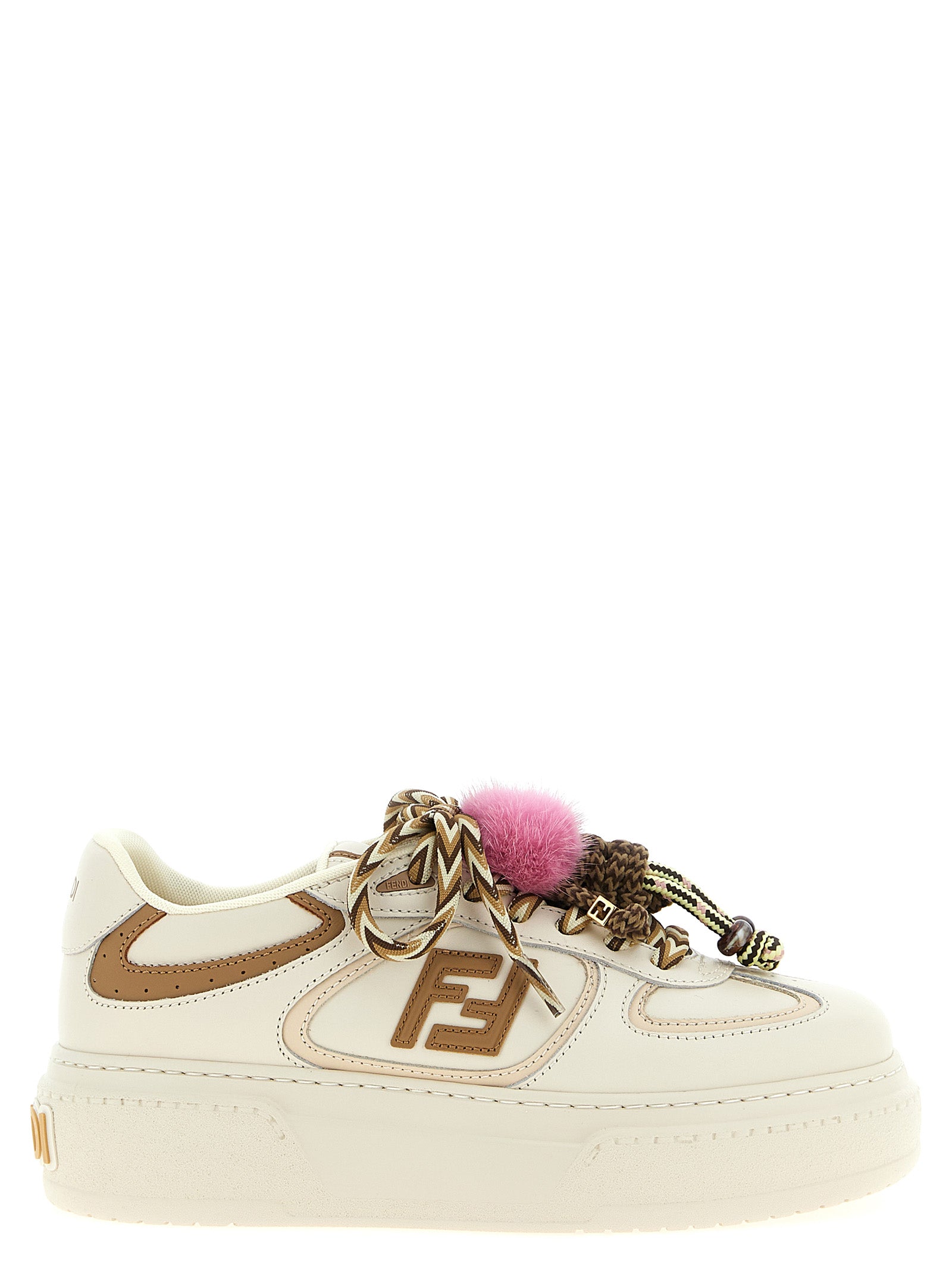 Fendi Multicolor Calfskin Platform Women's Sneakers