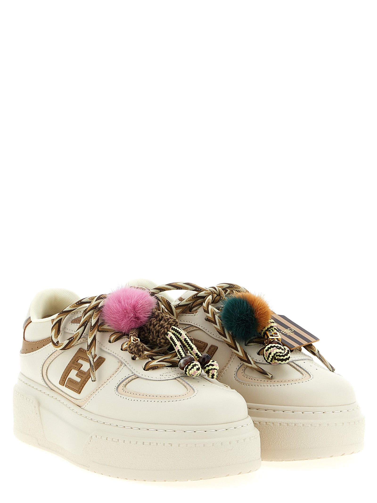 Fendi Multicolor Calfskin Platform Women's Sneakers