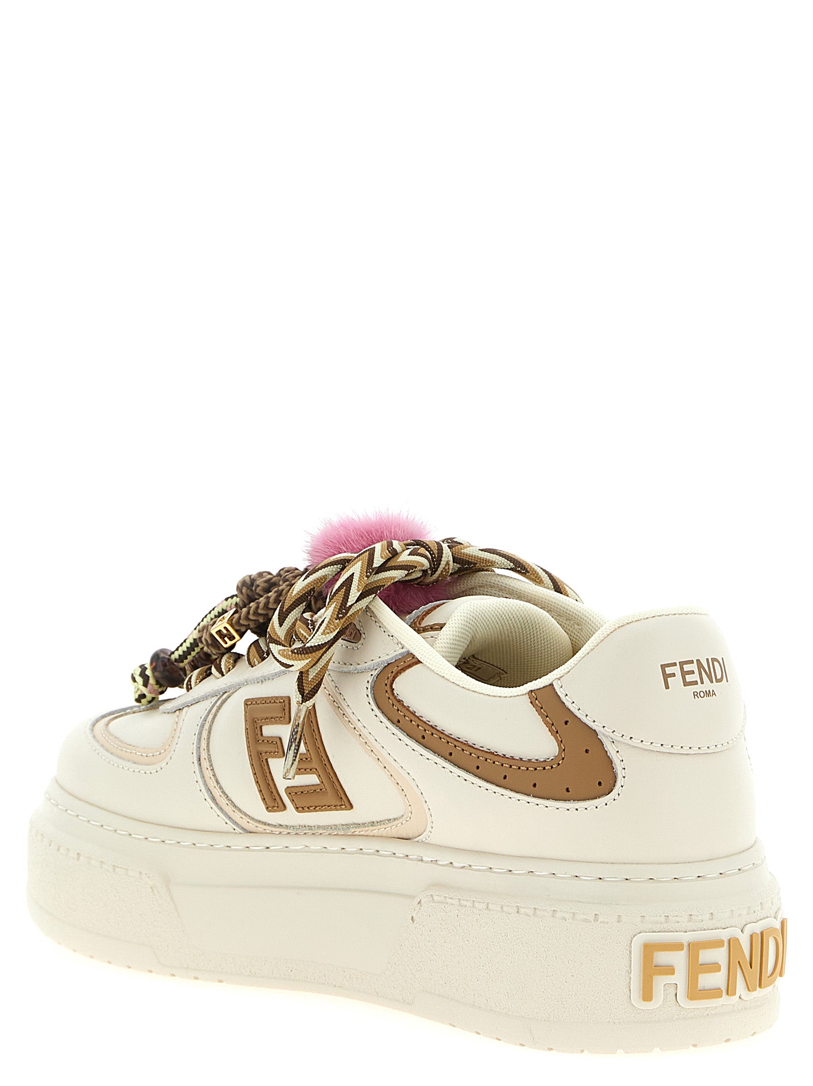Fendi Multicolor Calfskin Platform Women's Sneakers