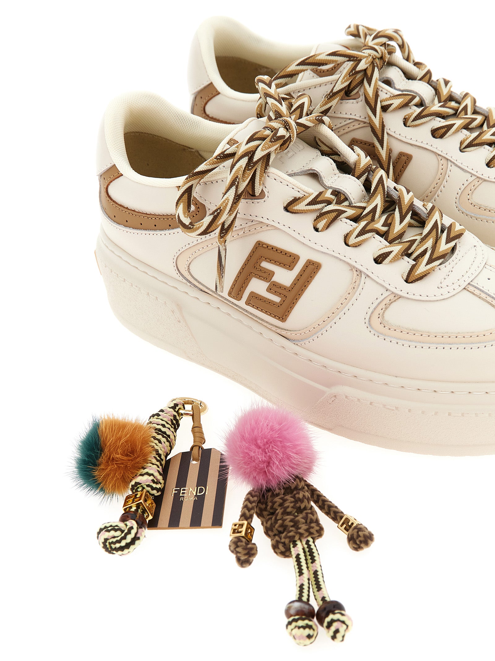 Fendi Multicolor Calfskin Platform Women's Sneakers