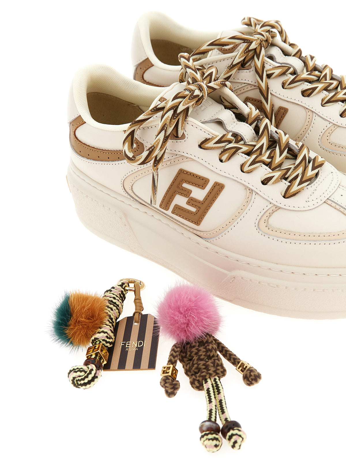 Fendi Multicolor Calfskin Platform Women's Sneakers