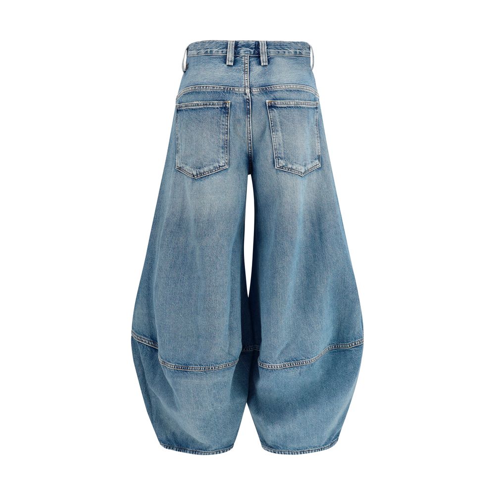 Agolde Blue Cotton Relaxed Fit Women's Jeans