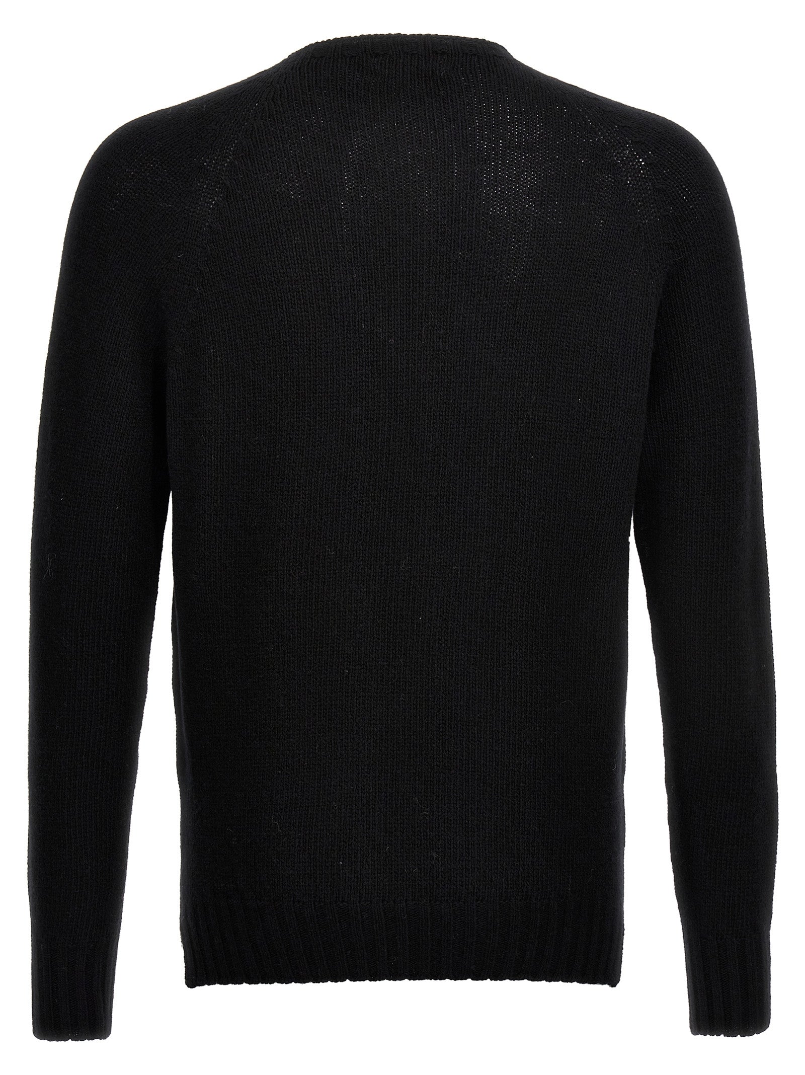 MA'RY'YA Black Virgin Wool Men's Cardigan