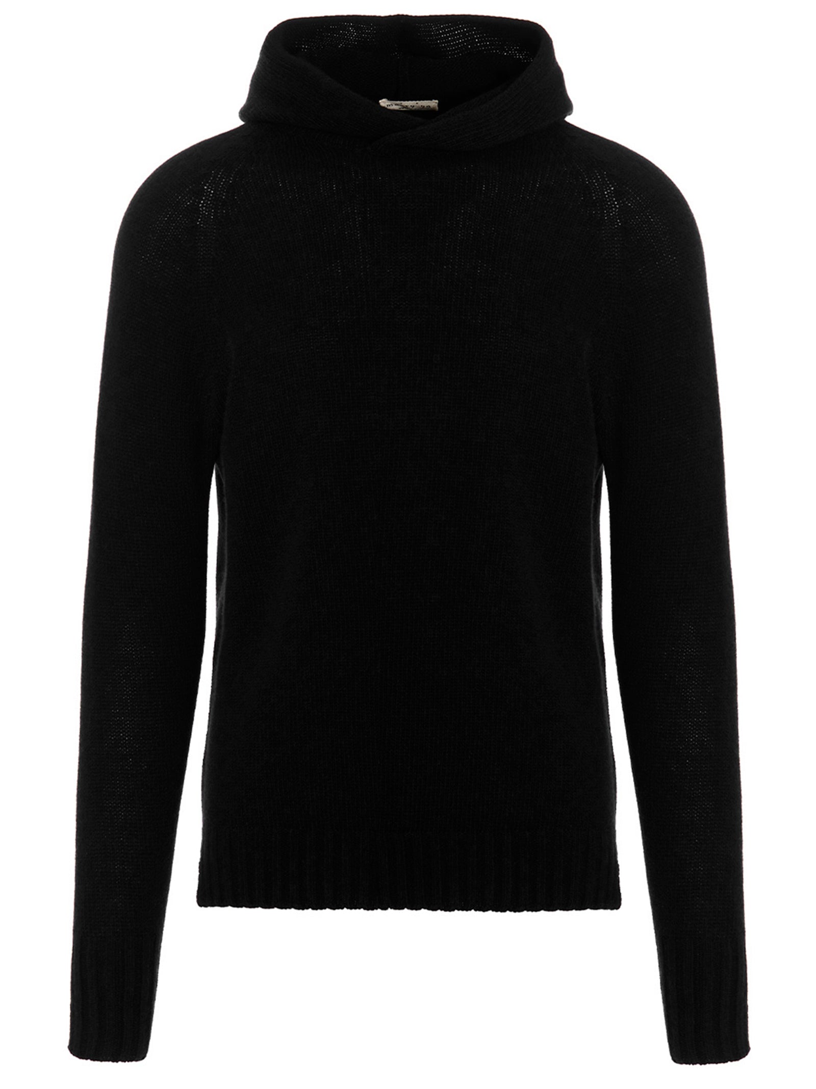 MA'RY'YA Black Virgin Wool Men's Cardigan