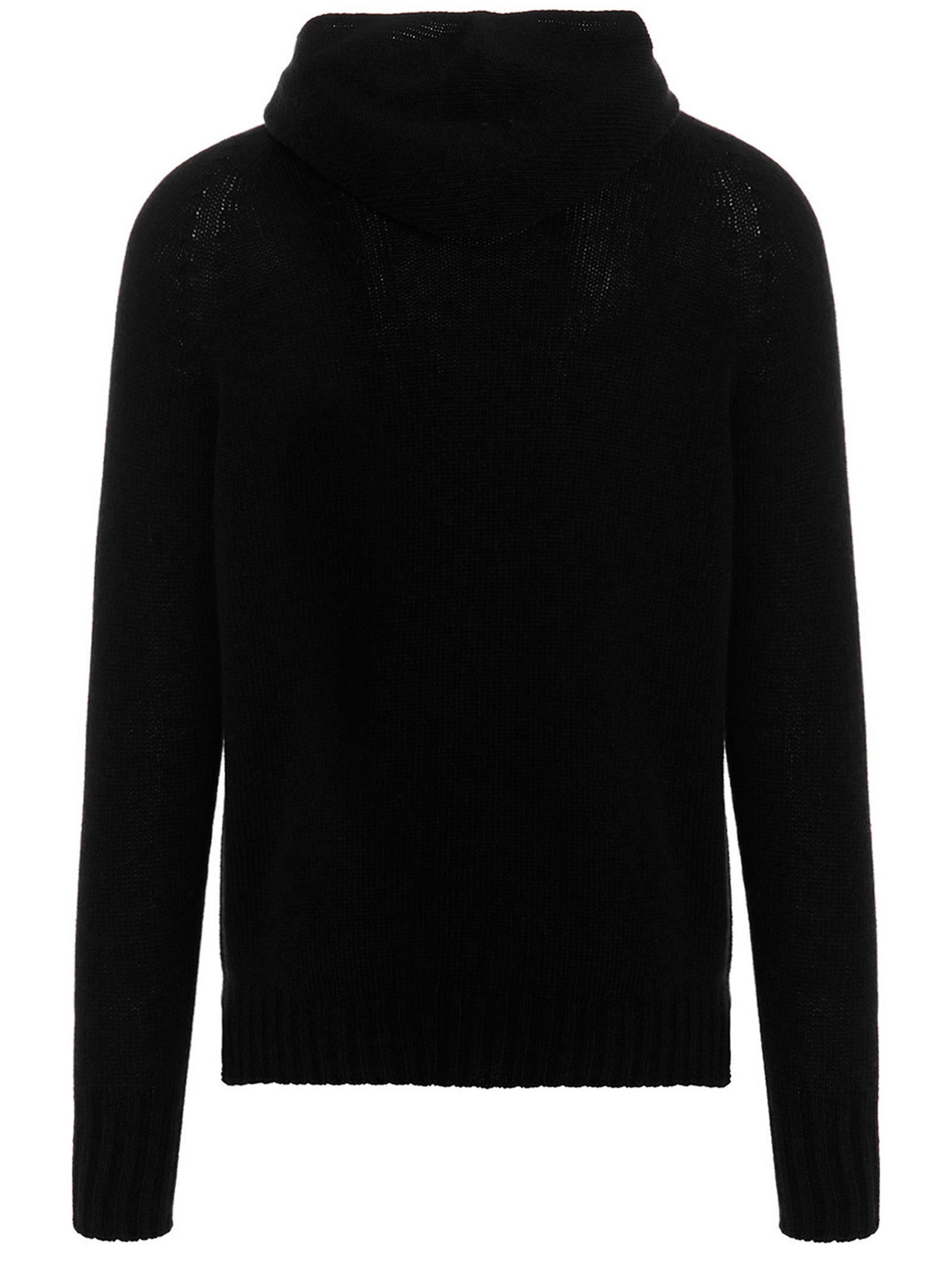 MA'RY'YA Black Virgin Wool Men's Cardigan