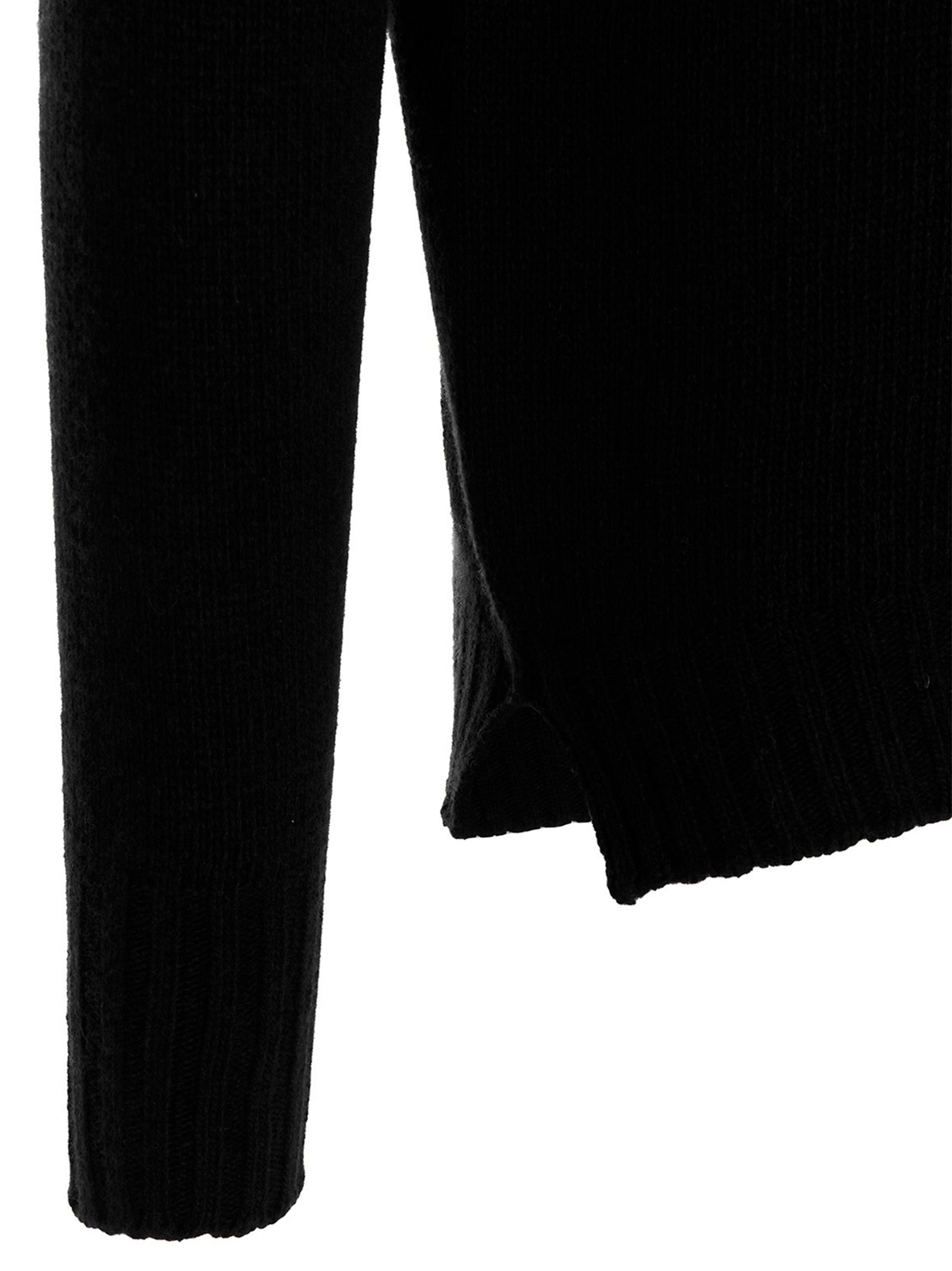 MA'RY'YA Black Virgin Wool Men's Cardigan