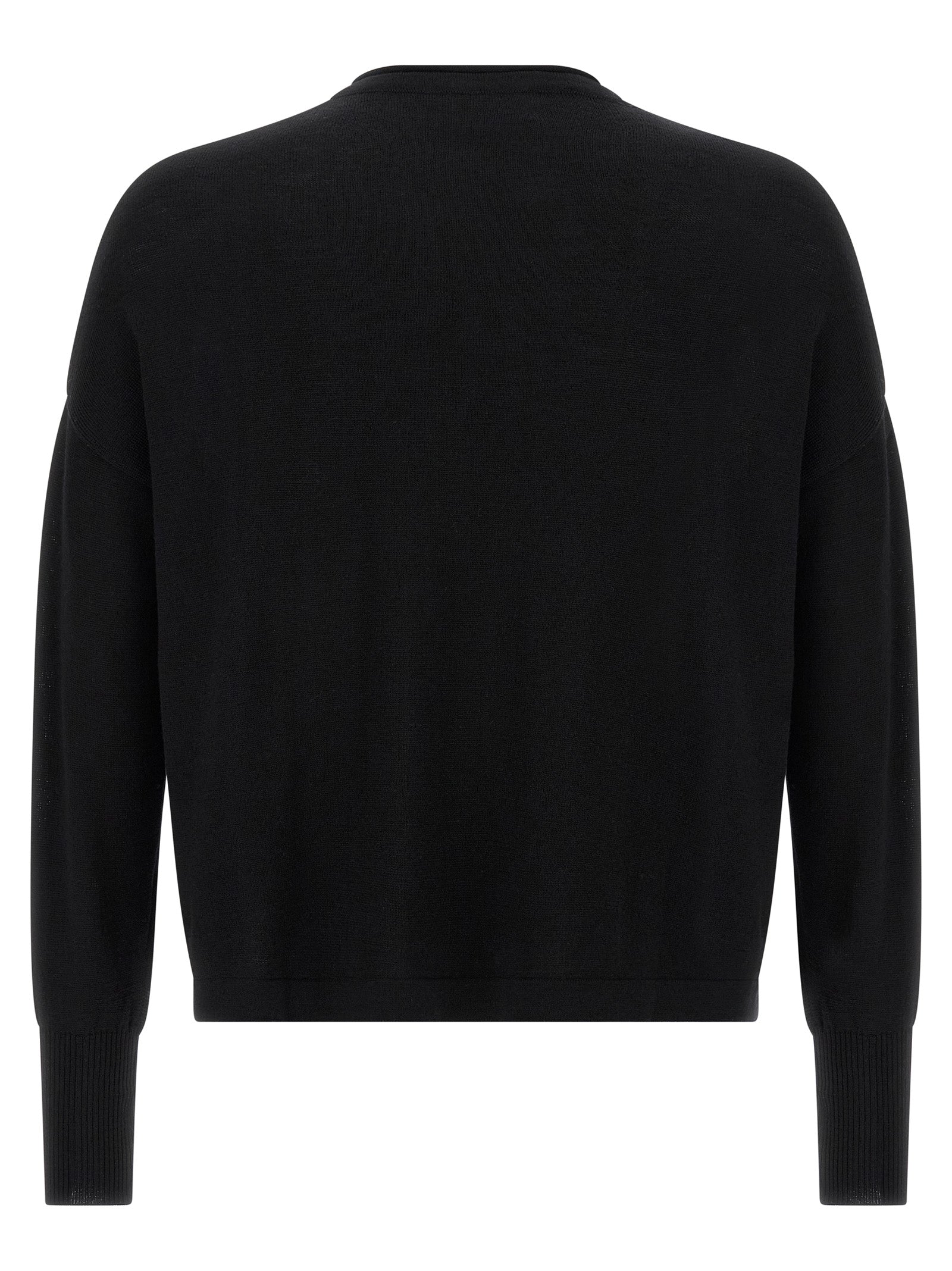 MA'RY'YA Black Virgin Wool Men's Cardigan