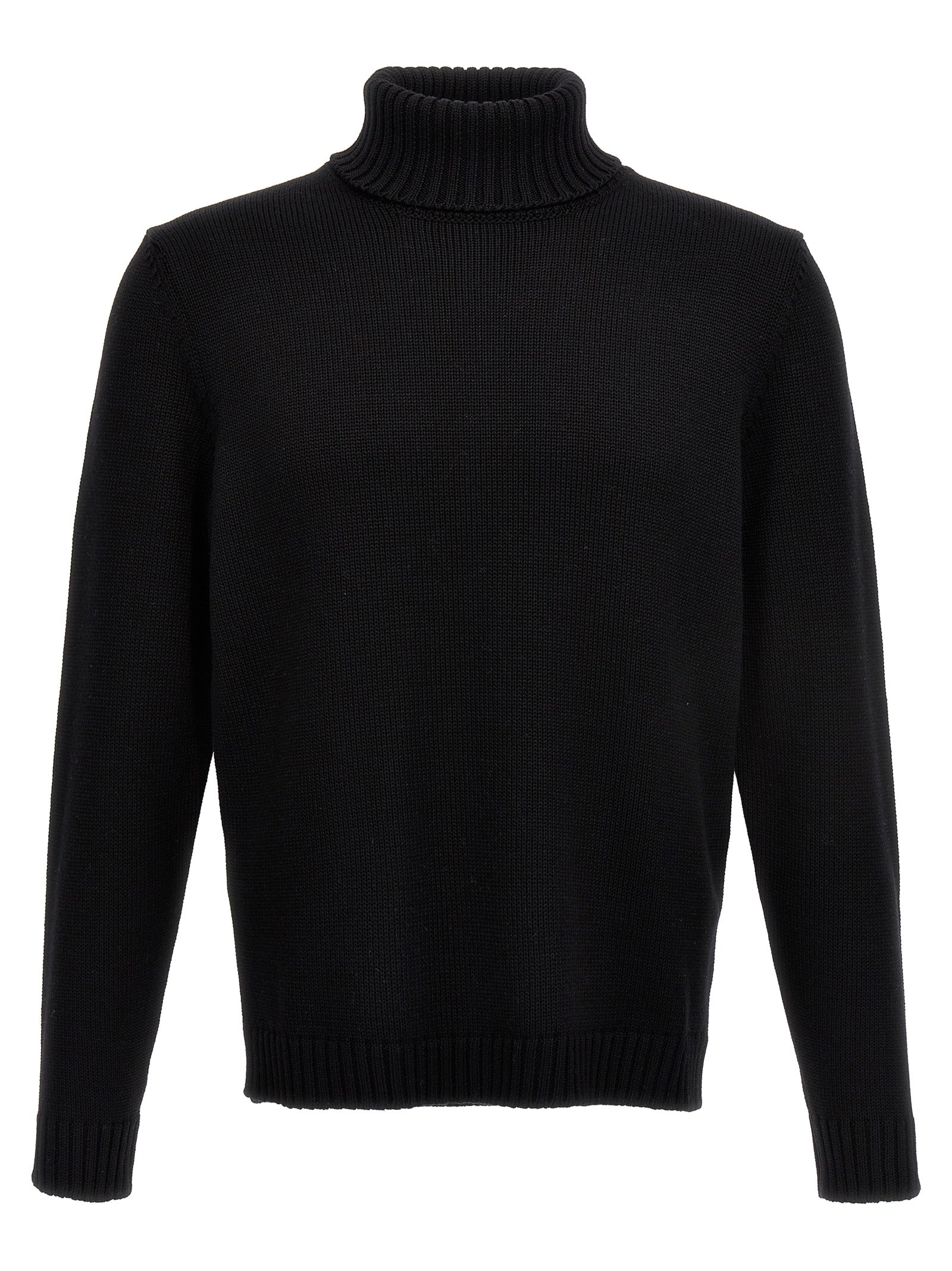 ZANONE Black Virgin Wool Men's Cardigan