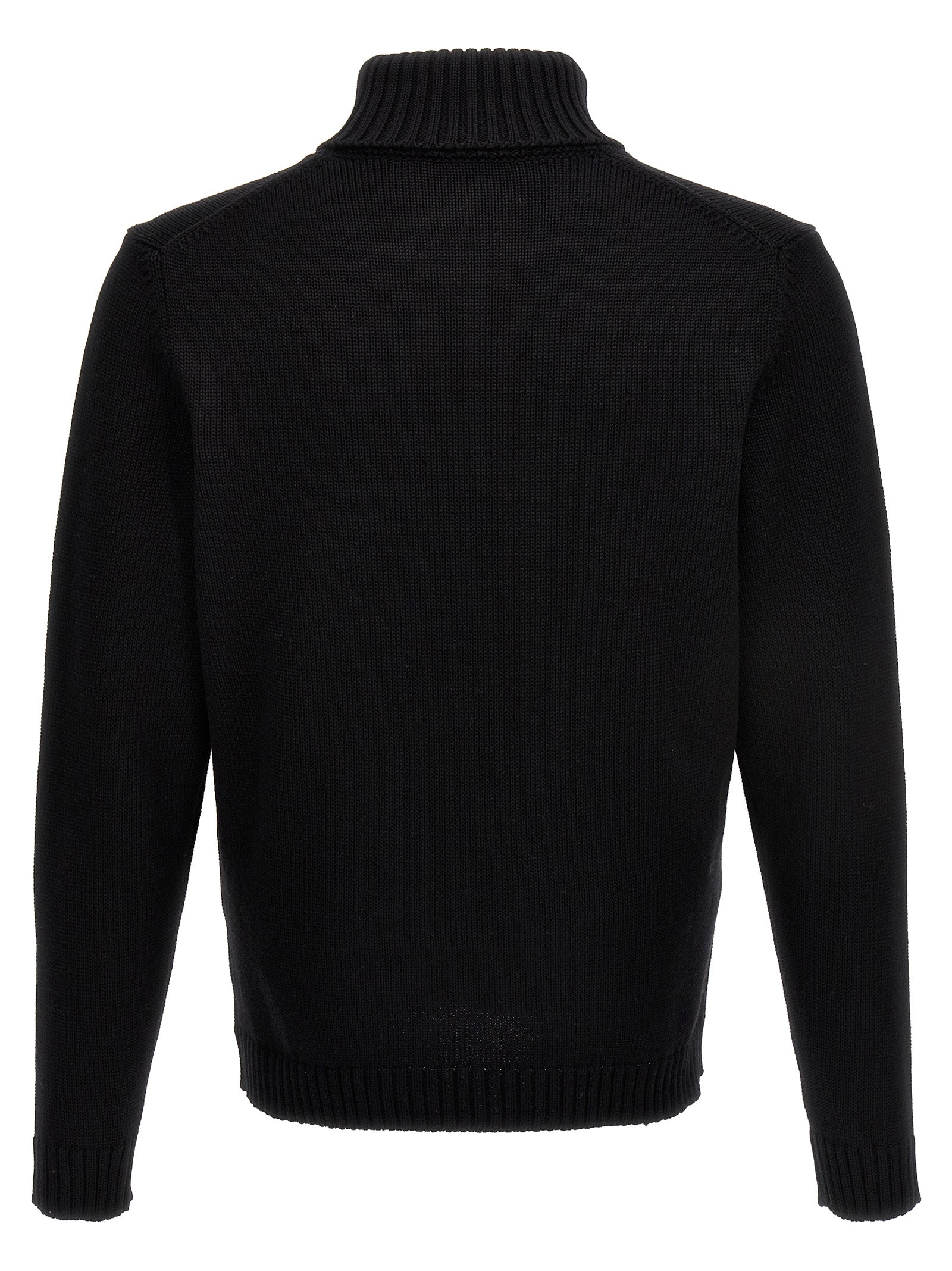 ZANONE Black Virgin Wool Men's Cardigan