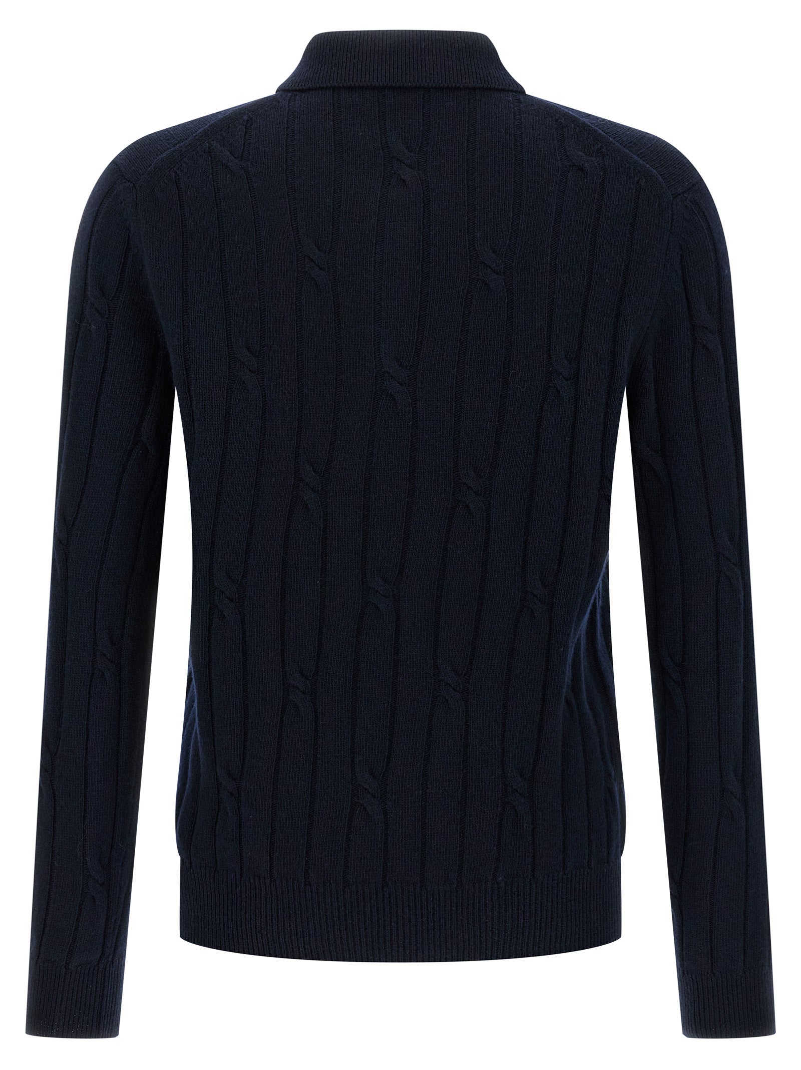ZANONE Blue Virgin Wool Polo Men's Shirt