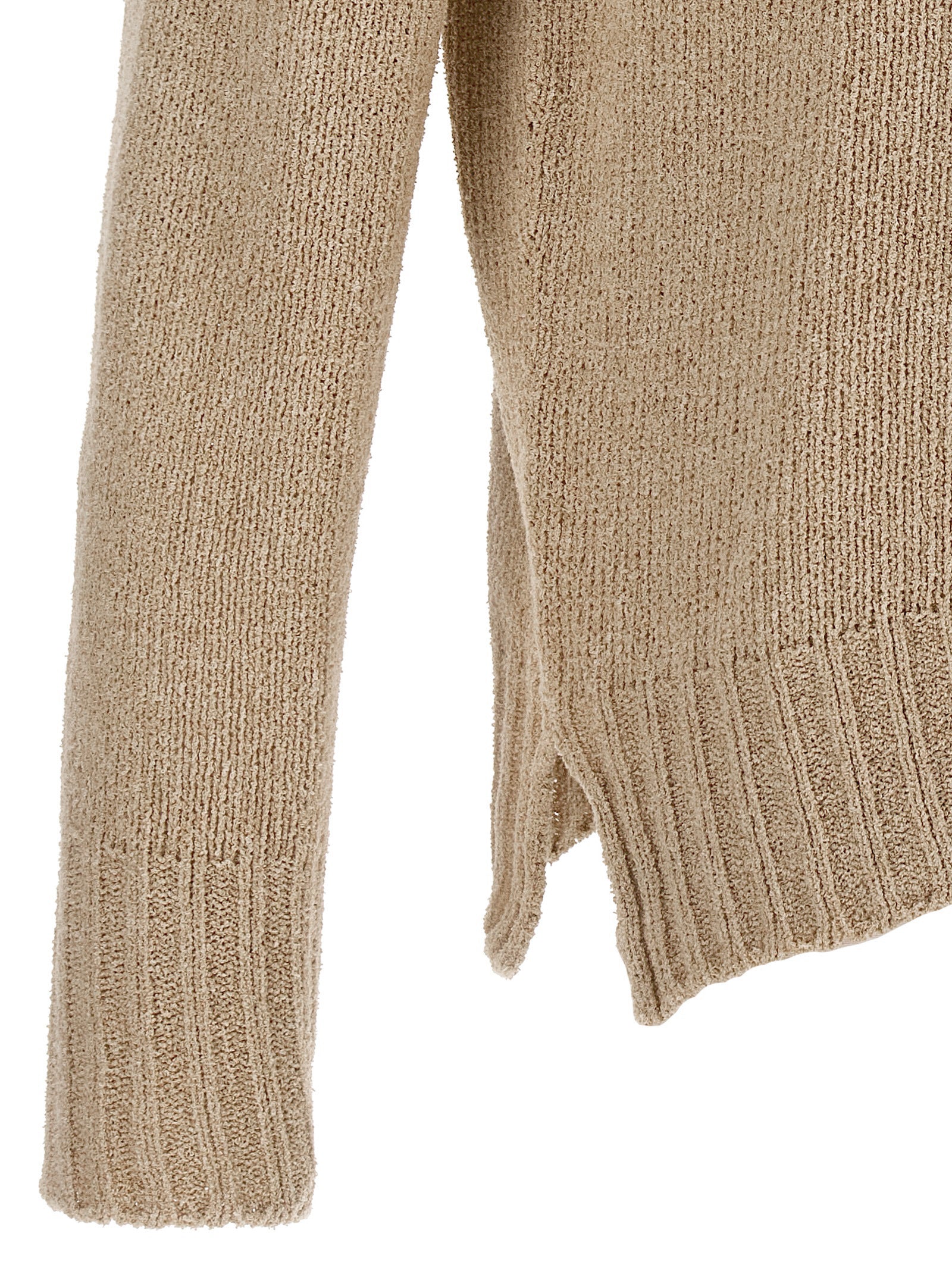 MA'RY'YA Beige Virgin Wool Men's Cardigan