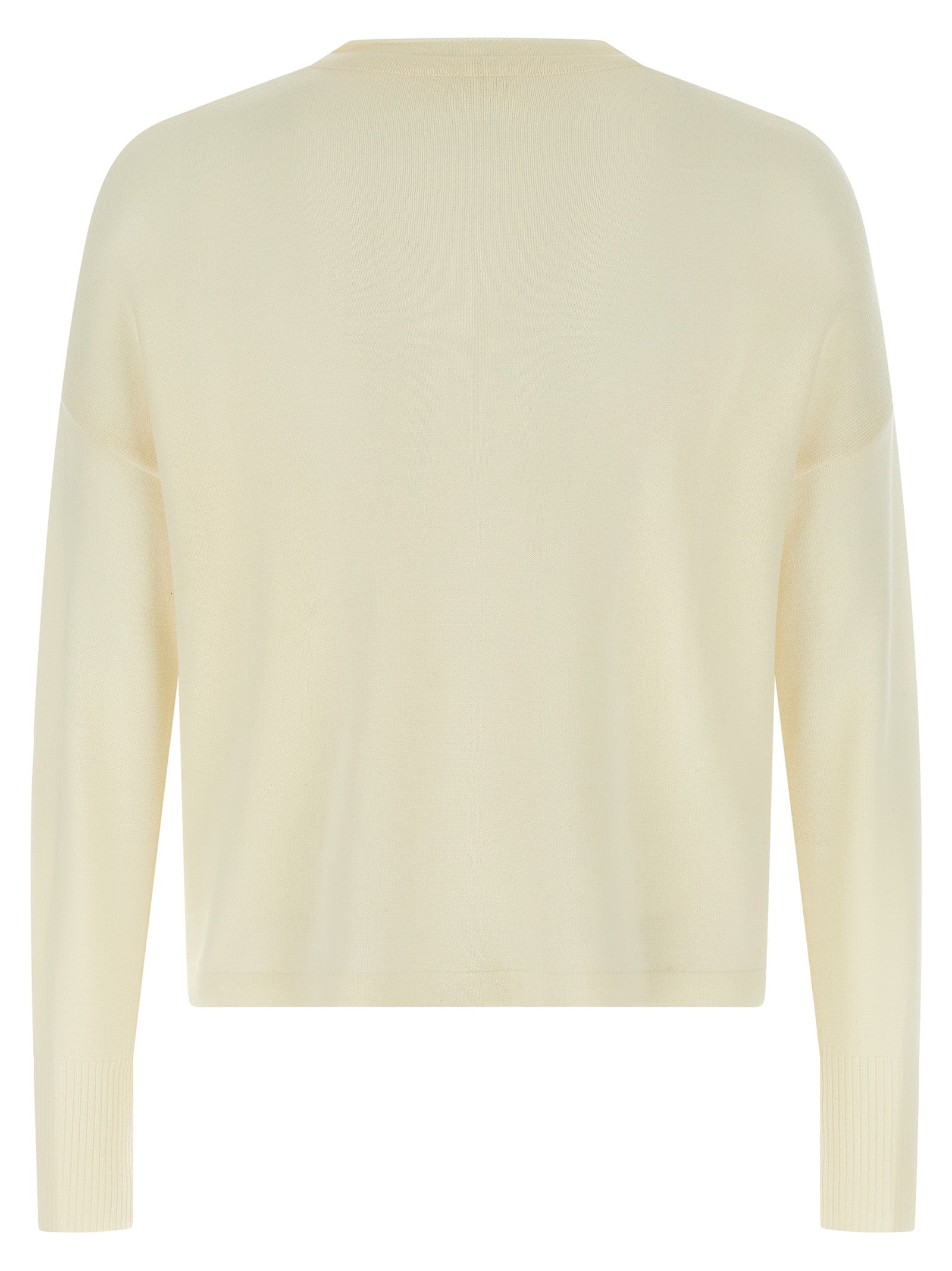 MA'RY'YA White Virgin Wool Men's Cardigan