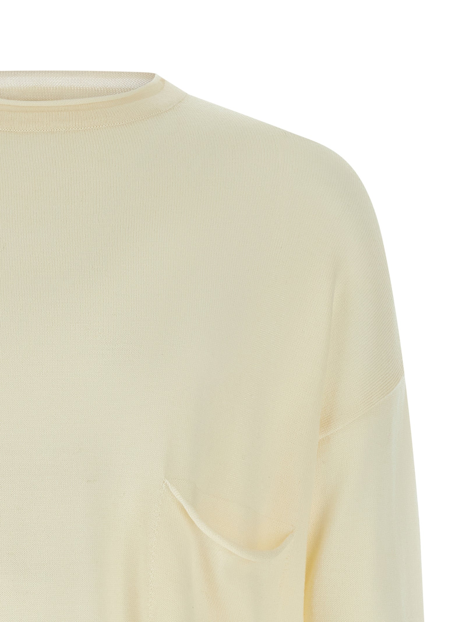 MA'RY'YA White Virgin Wool Men's Cardigan