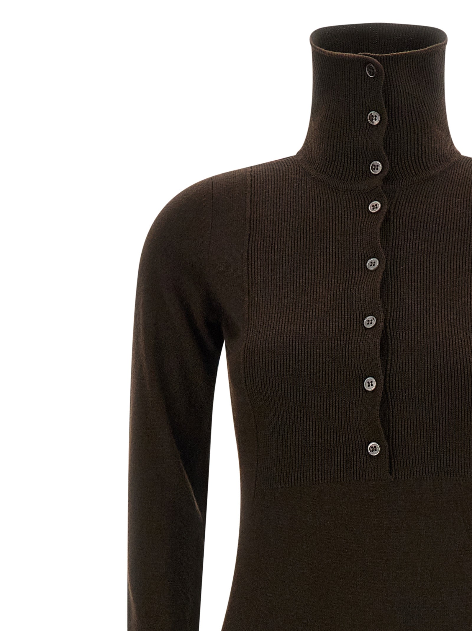 Tom Ford Brown Cashmere Long Women's Dress