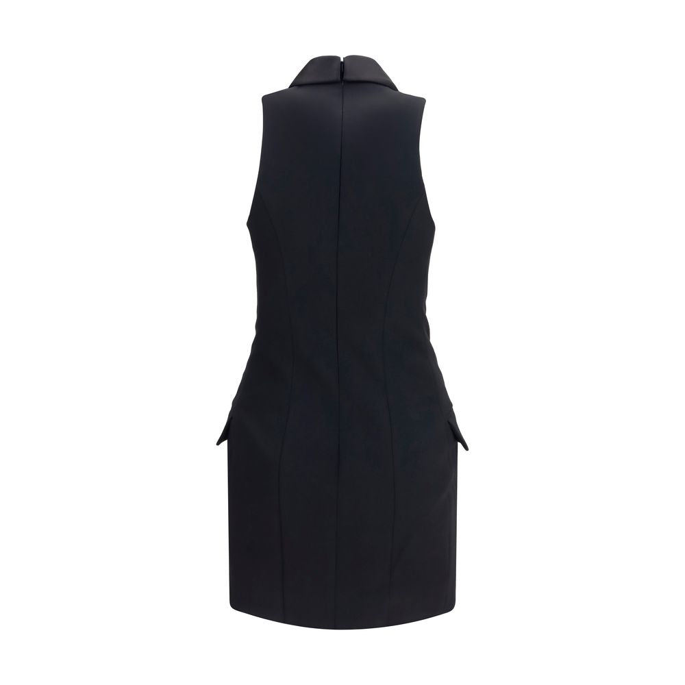 Balmain Black Wool Oves Aries Casual Women's Dress