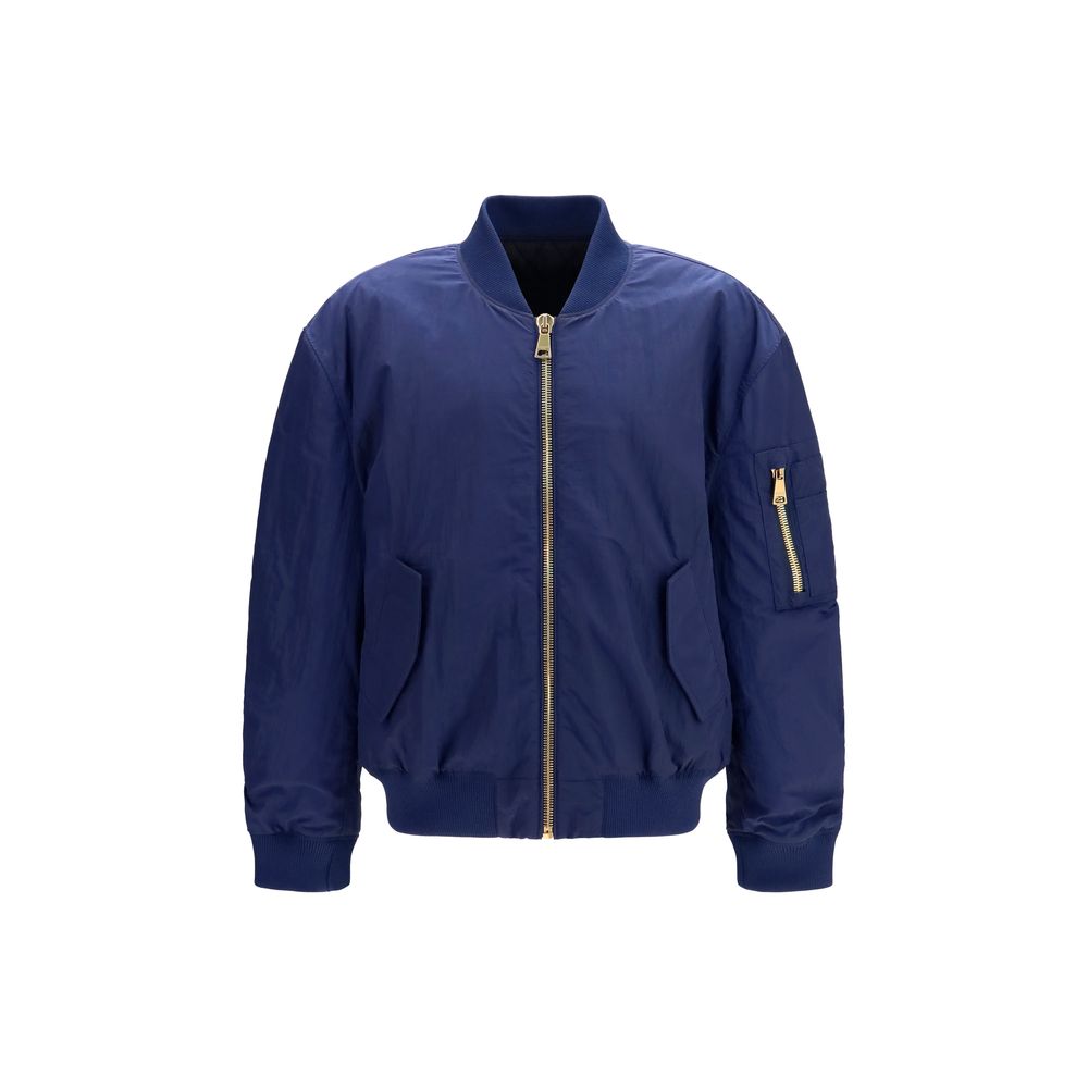 Balmain Blue Polyamide Men's Bomber
