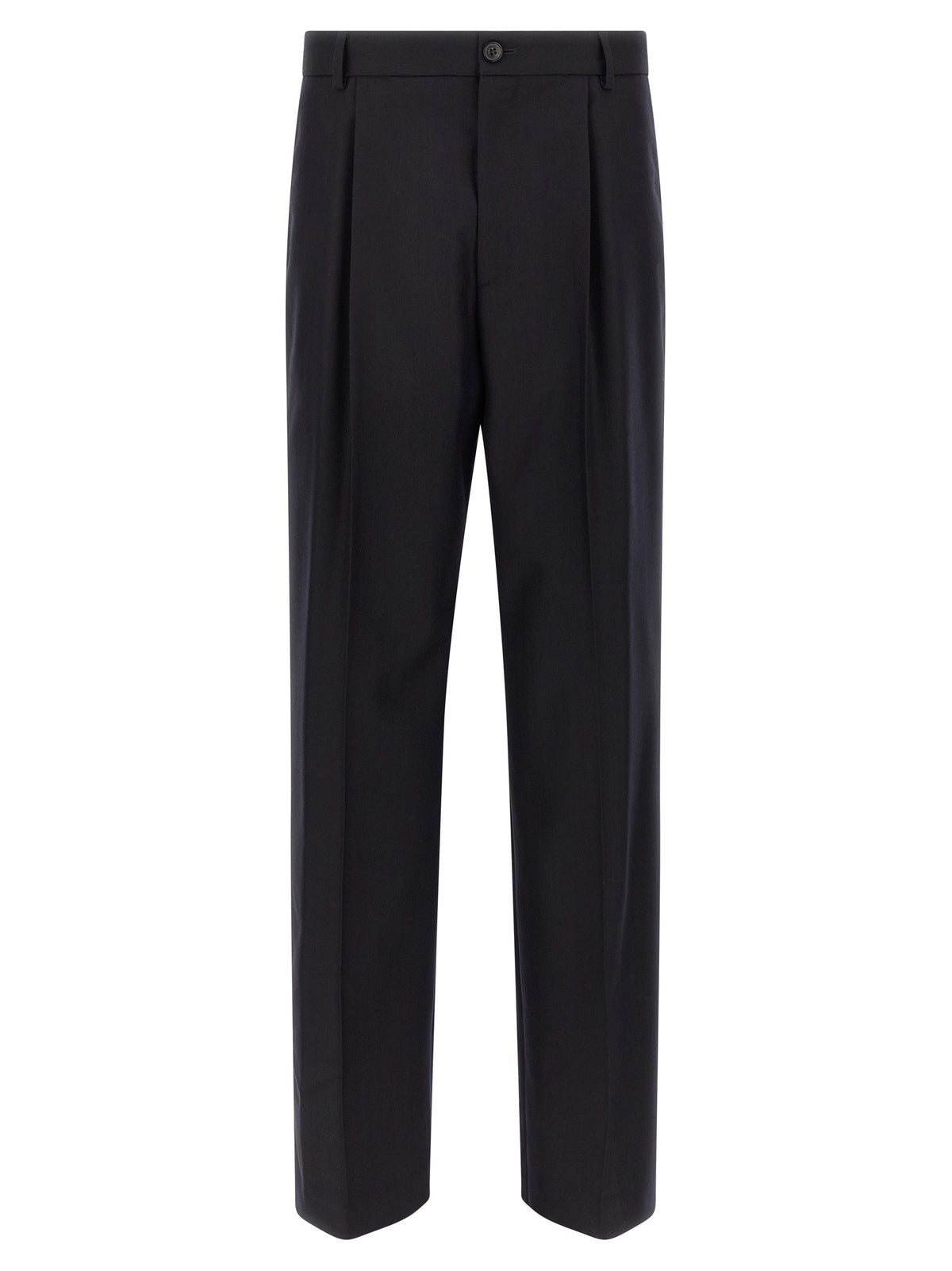 Dries Van Noten Blue Wool Dress Men's Pants