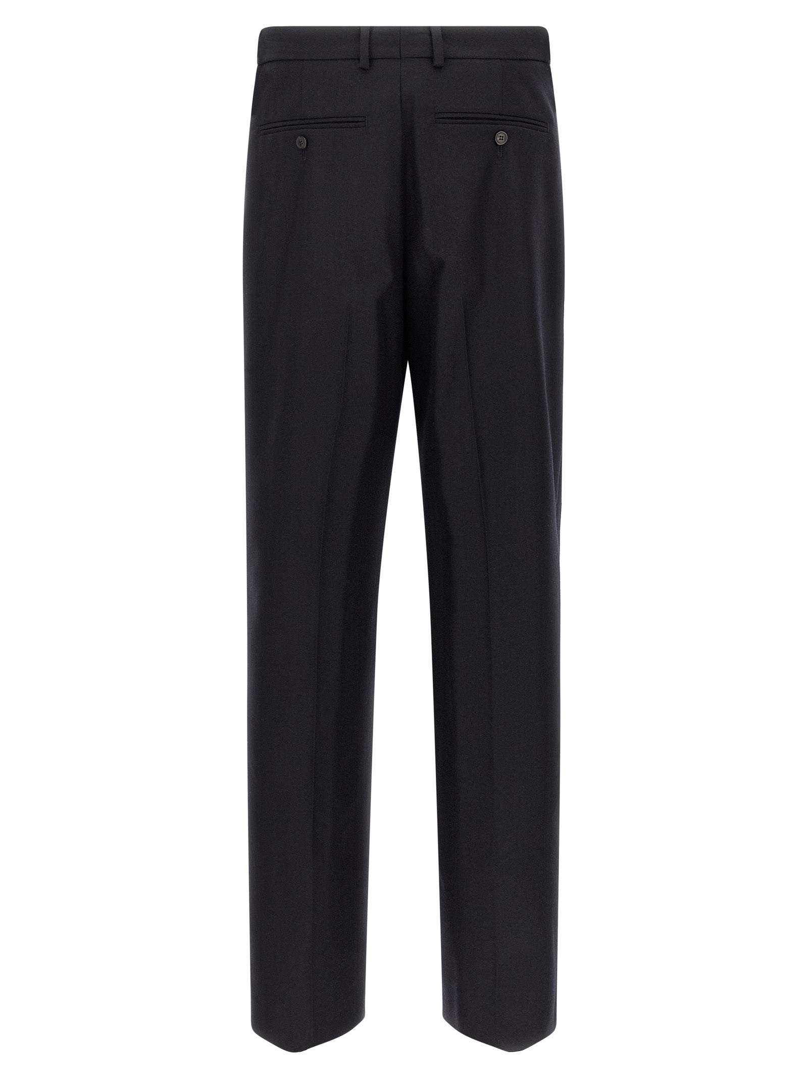 Dries Van Noten Blue Wool Dress Men's Pants