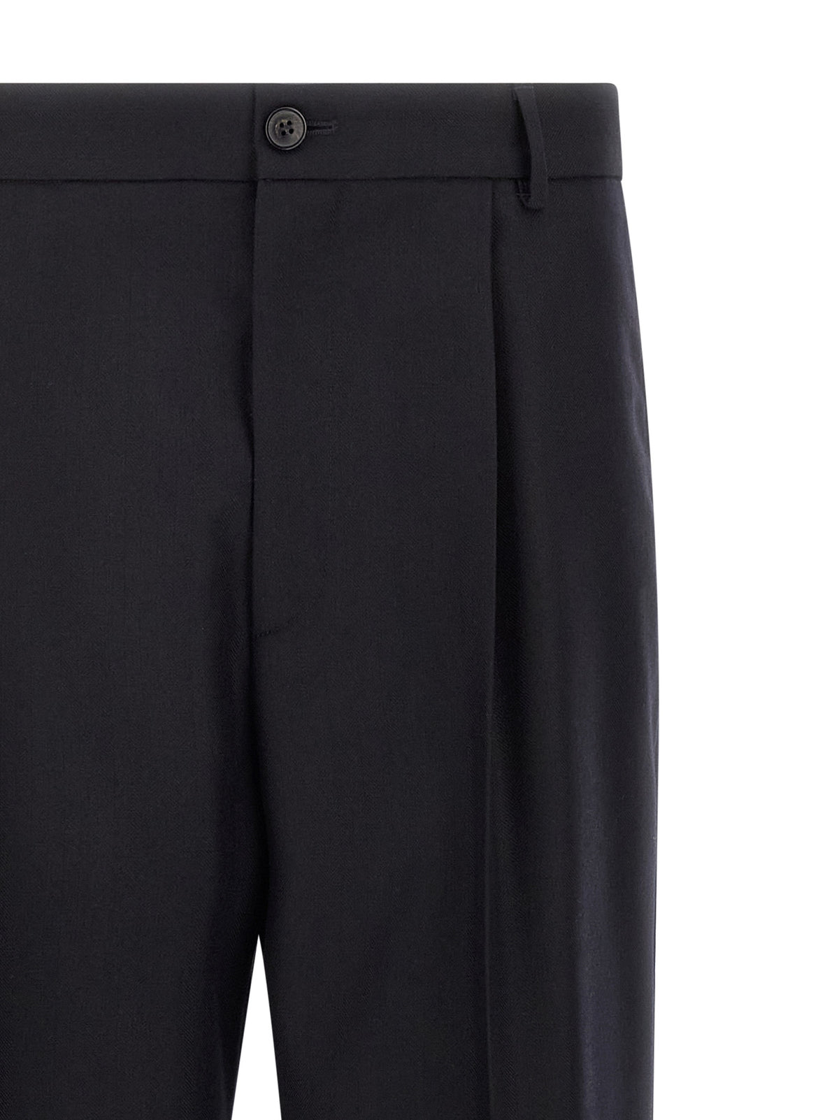Dries Van Noten Blue Wool Dress Men's Pants