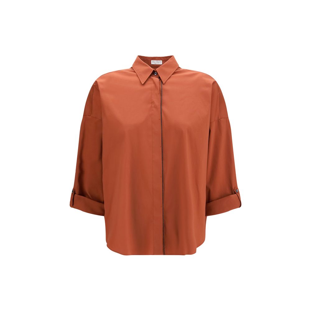 Brunello Cucinelli Brown Cotton Women's Shirt